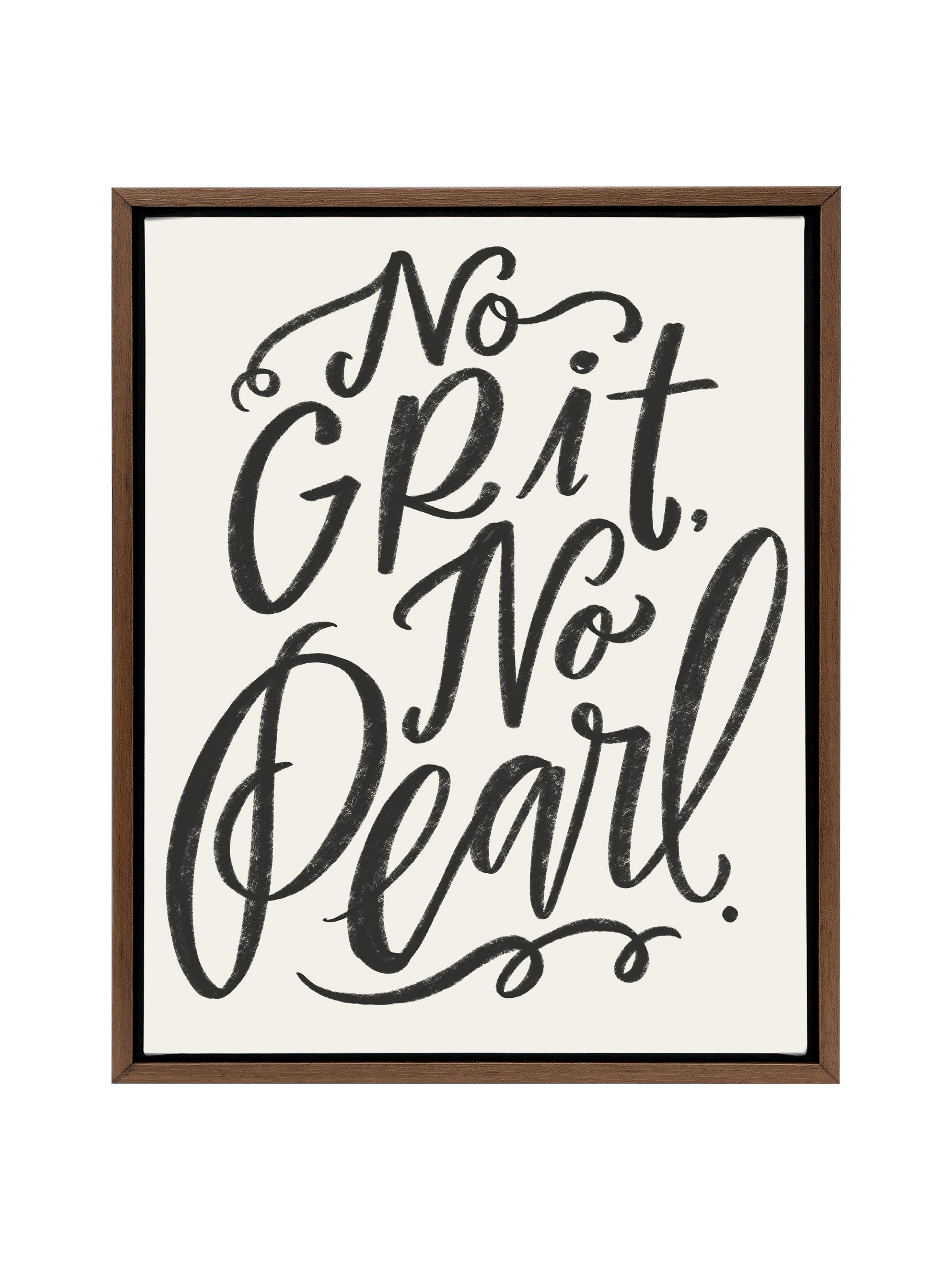 No Grit, No Pearl | Alabaster | Canvas