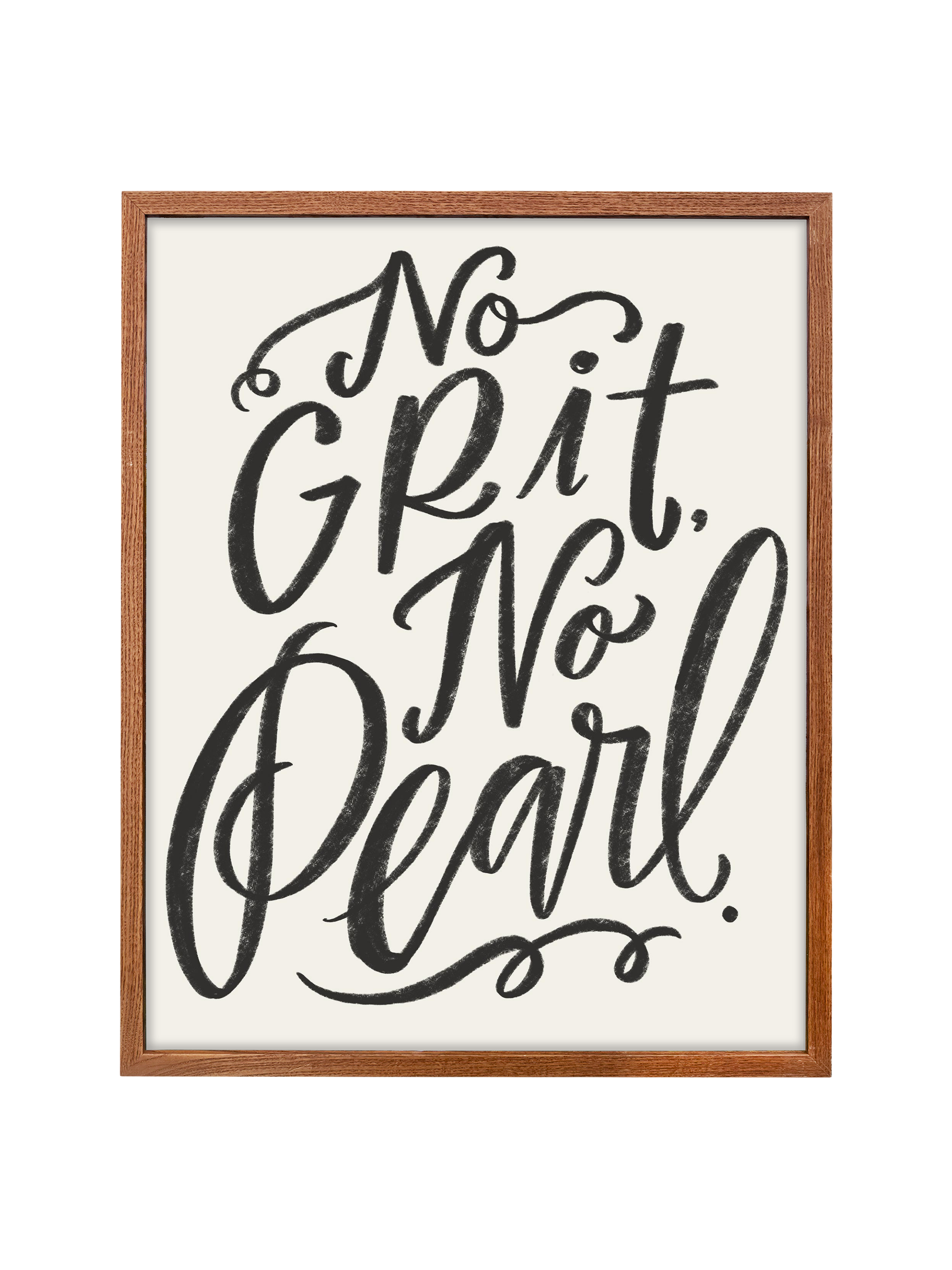 No Grit, No Pearl | Alabaster | Canvas