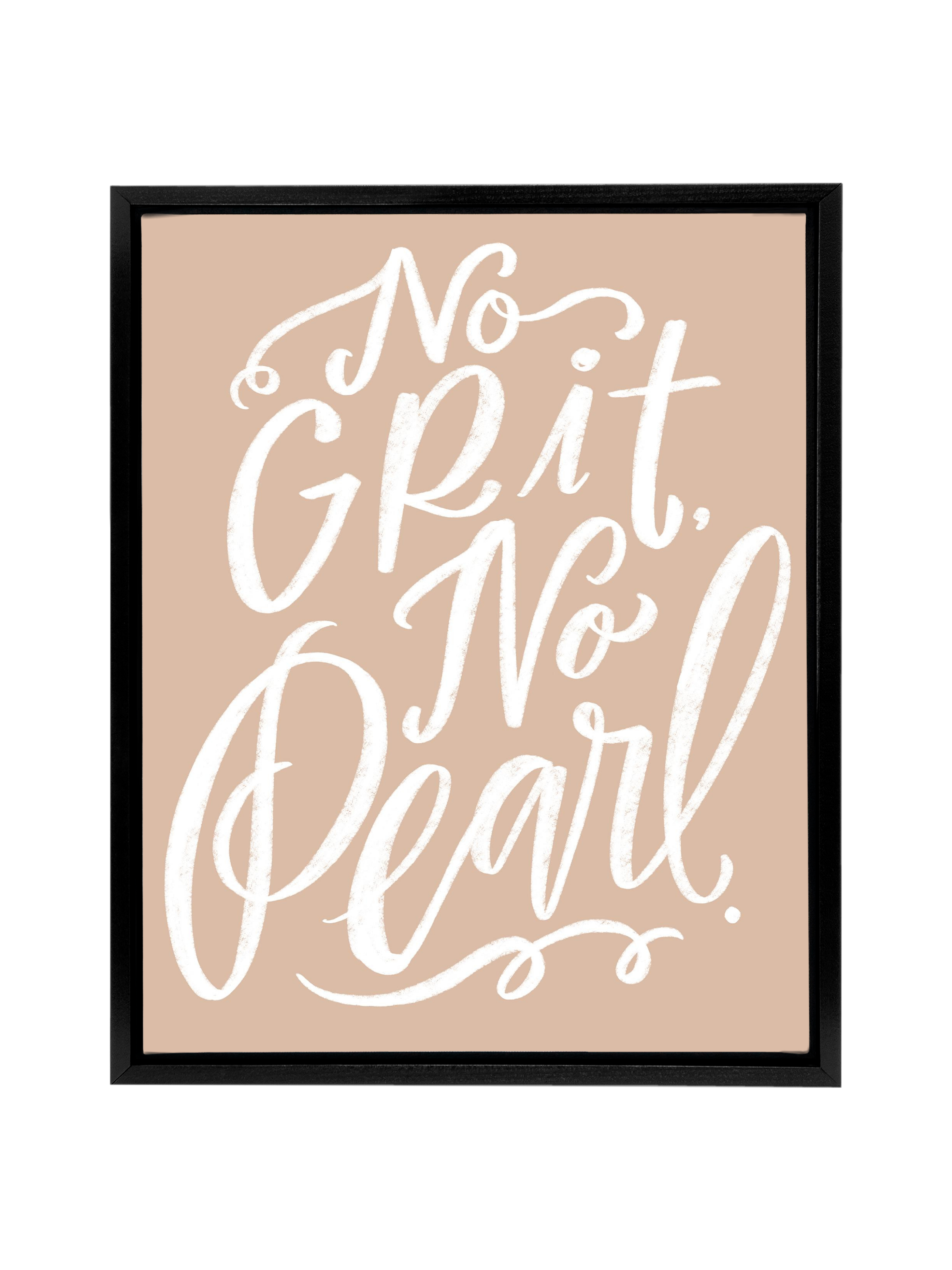 No Grit, No Pearl | Cameo | Canvas