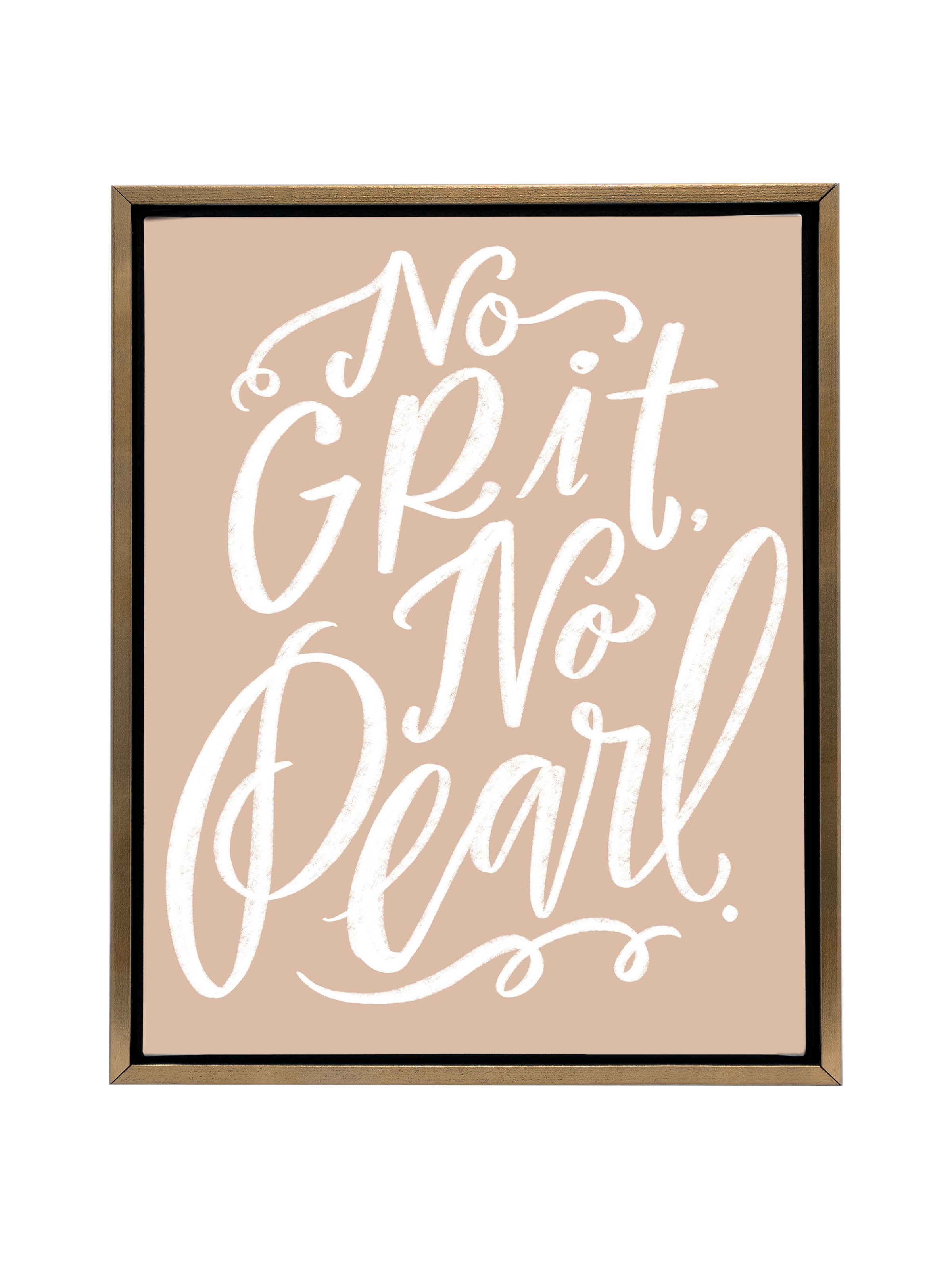 No Grit, No Pearl | Cameo | Canvas