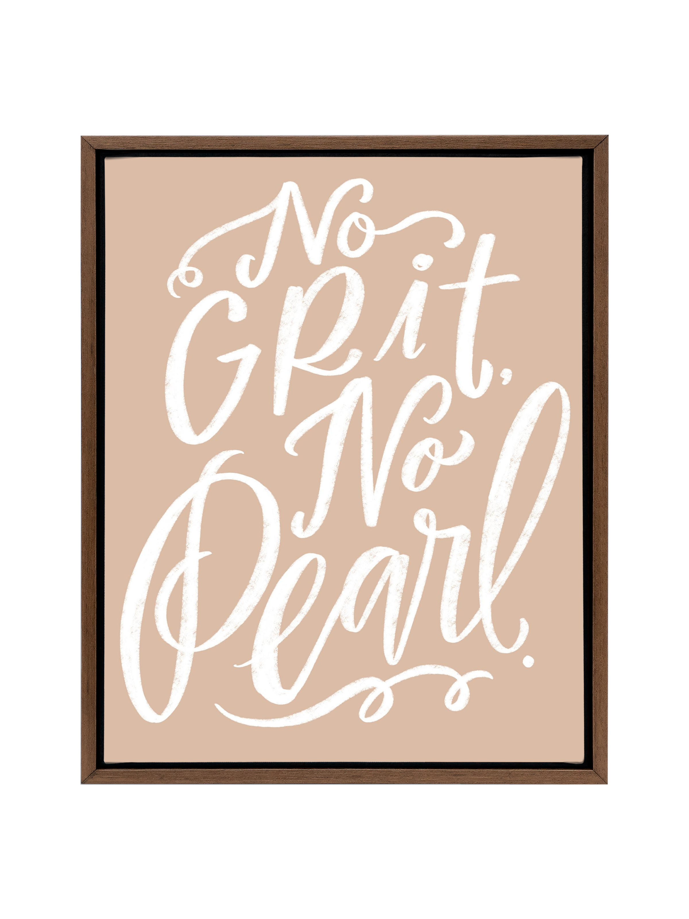No Grit, No Pearl | Cameo | Canvas
