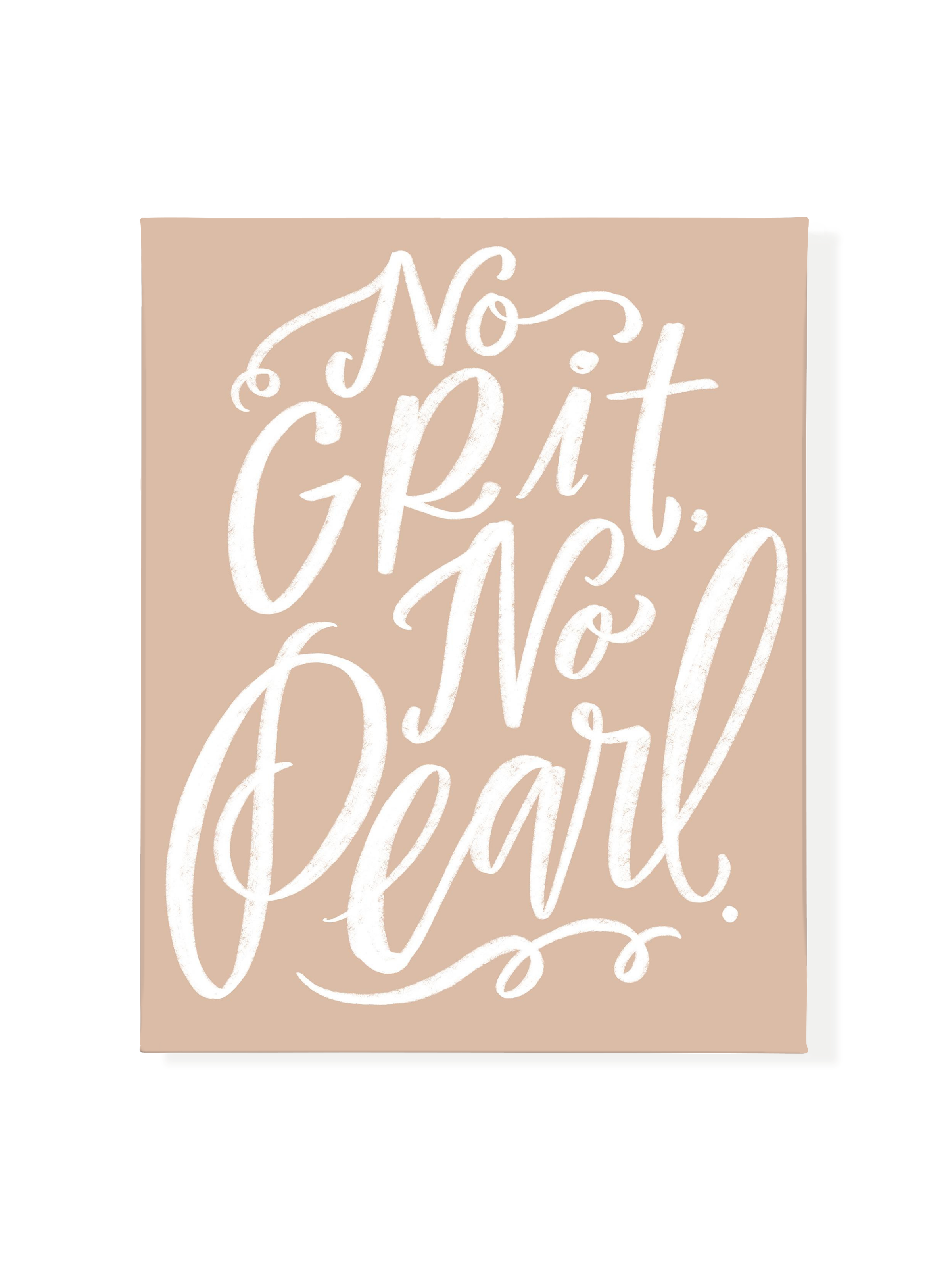 No Grit, No Pearl | Cameo | Canvas