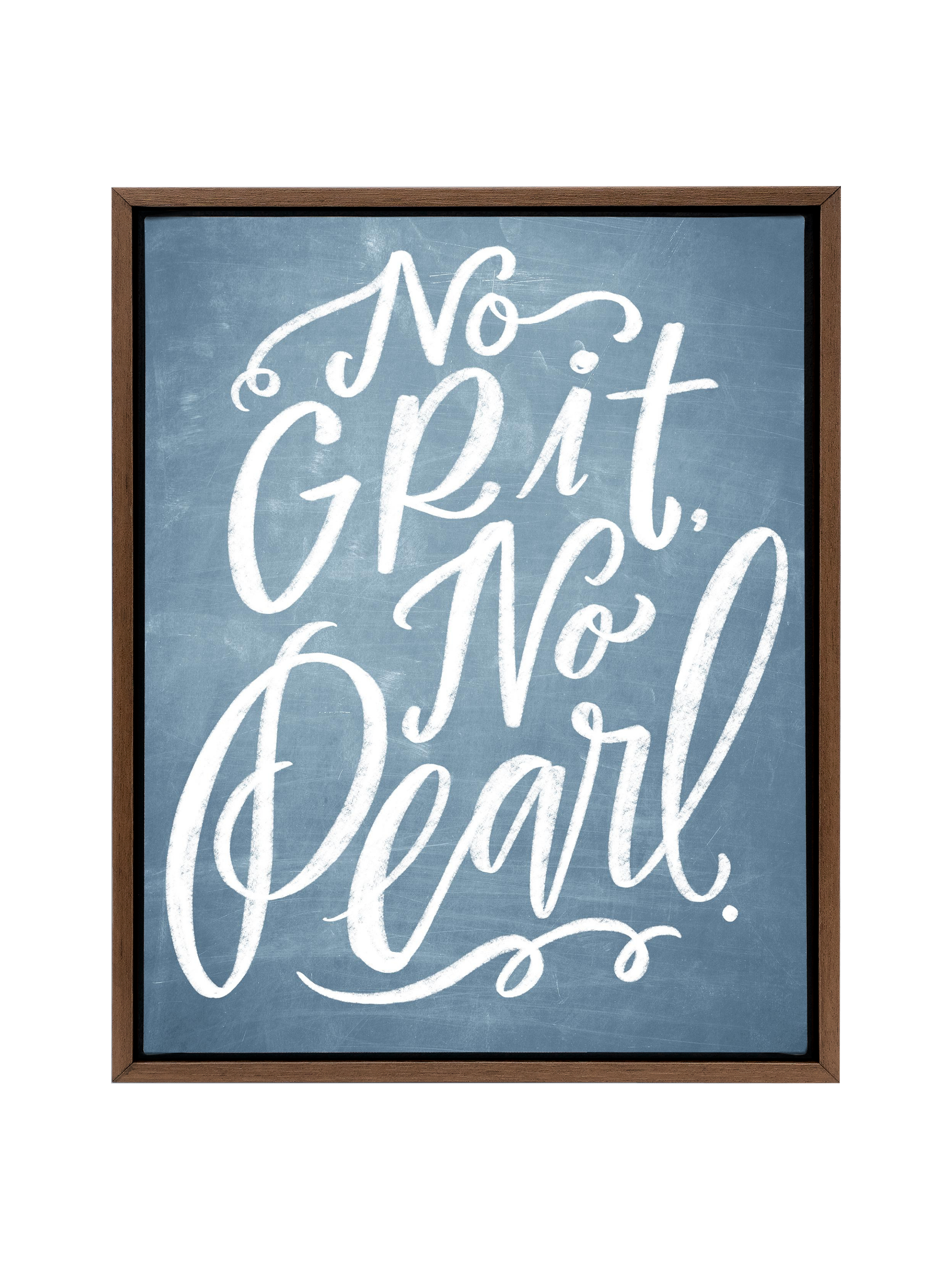 No Grit, No Pearl | Chambray | Canvas