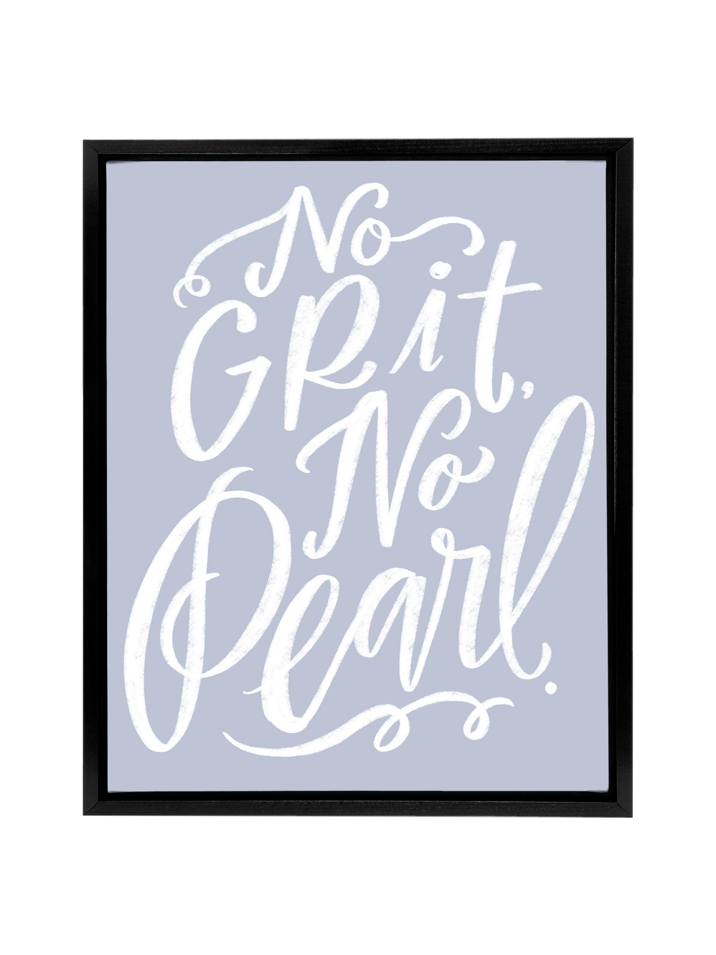 No Grit, No Pearl | Periwinkle | Canvas