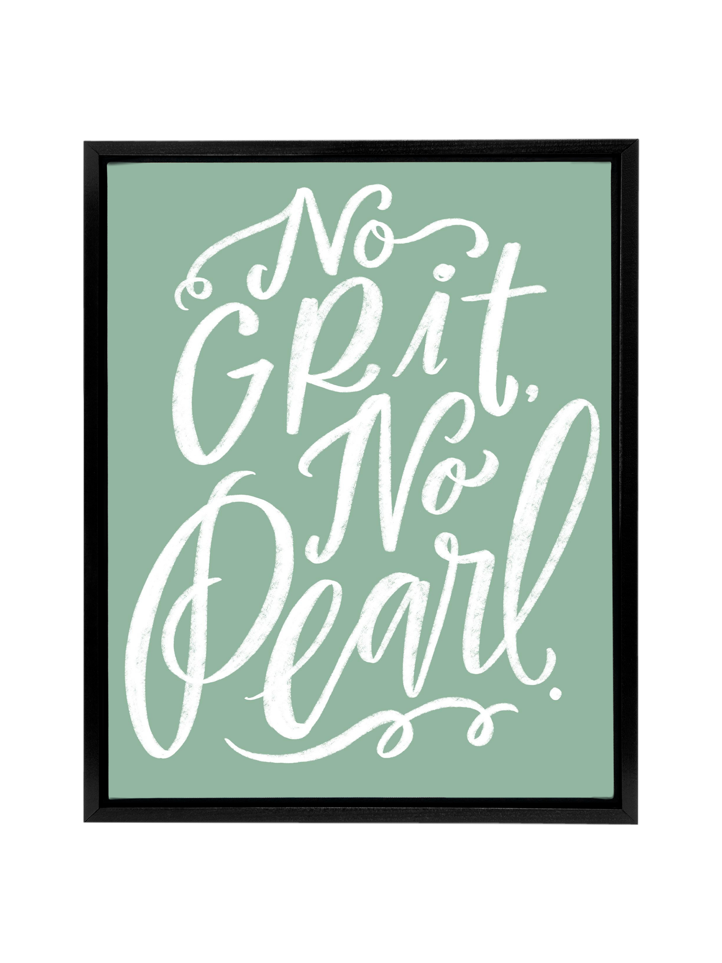 No Grit, No Pearl | Sea Glass | Canvas