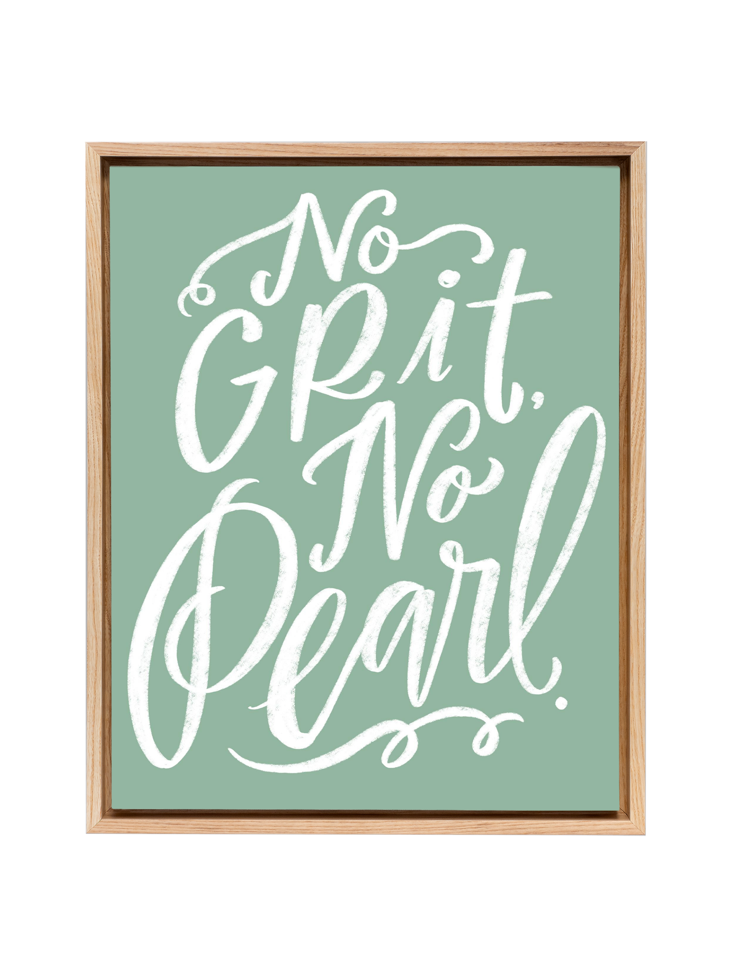 No Grit, No Pearl | Sea Glass | Canvas