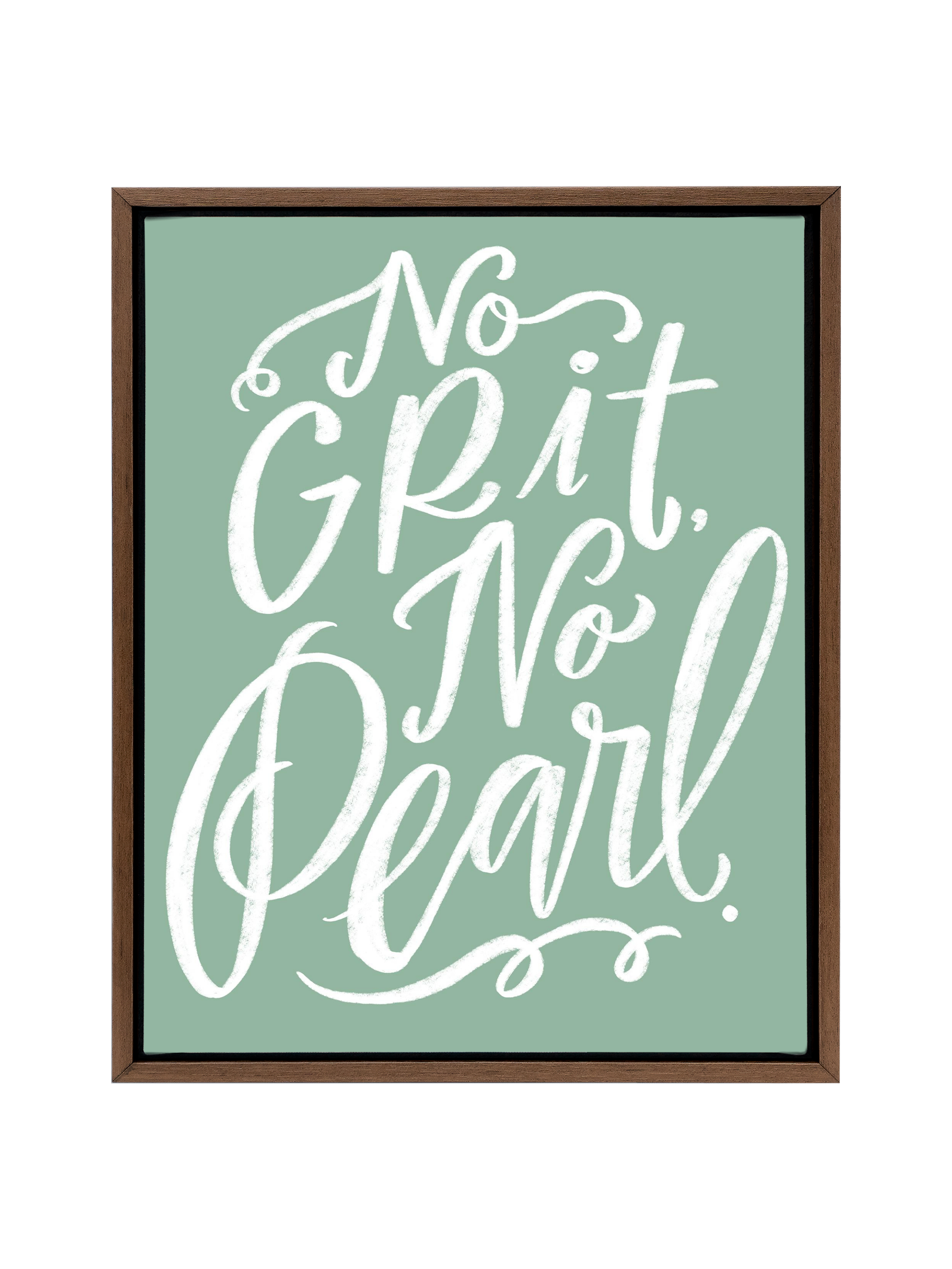 No Grit, No Pearl | Sea Glass | Canvas