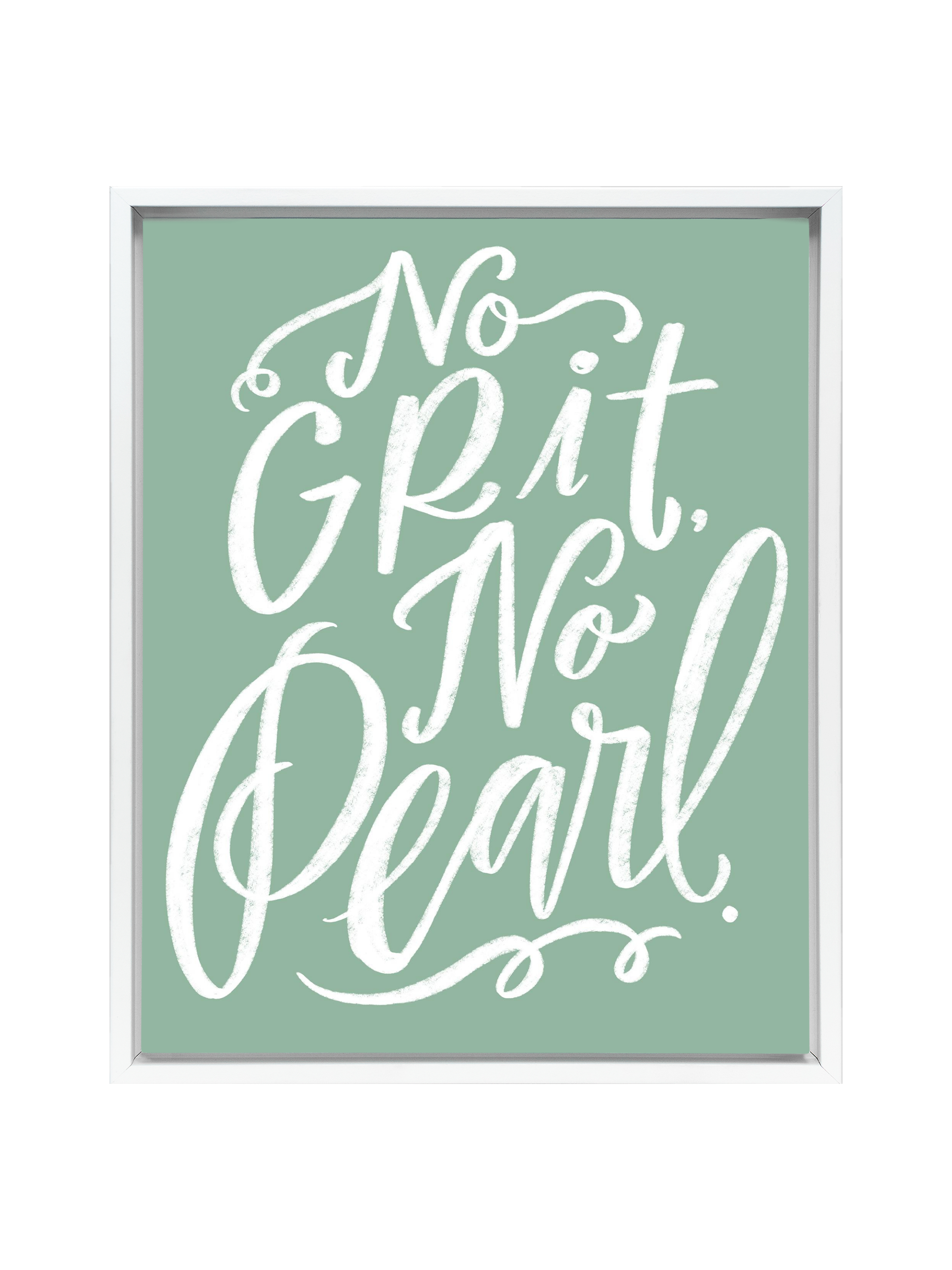 No Grit, No Pearl | Sea Glass | Canvas