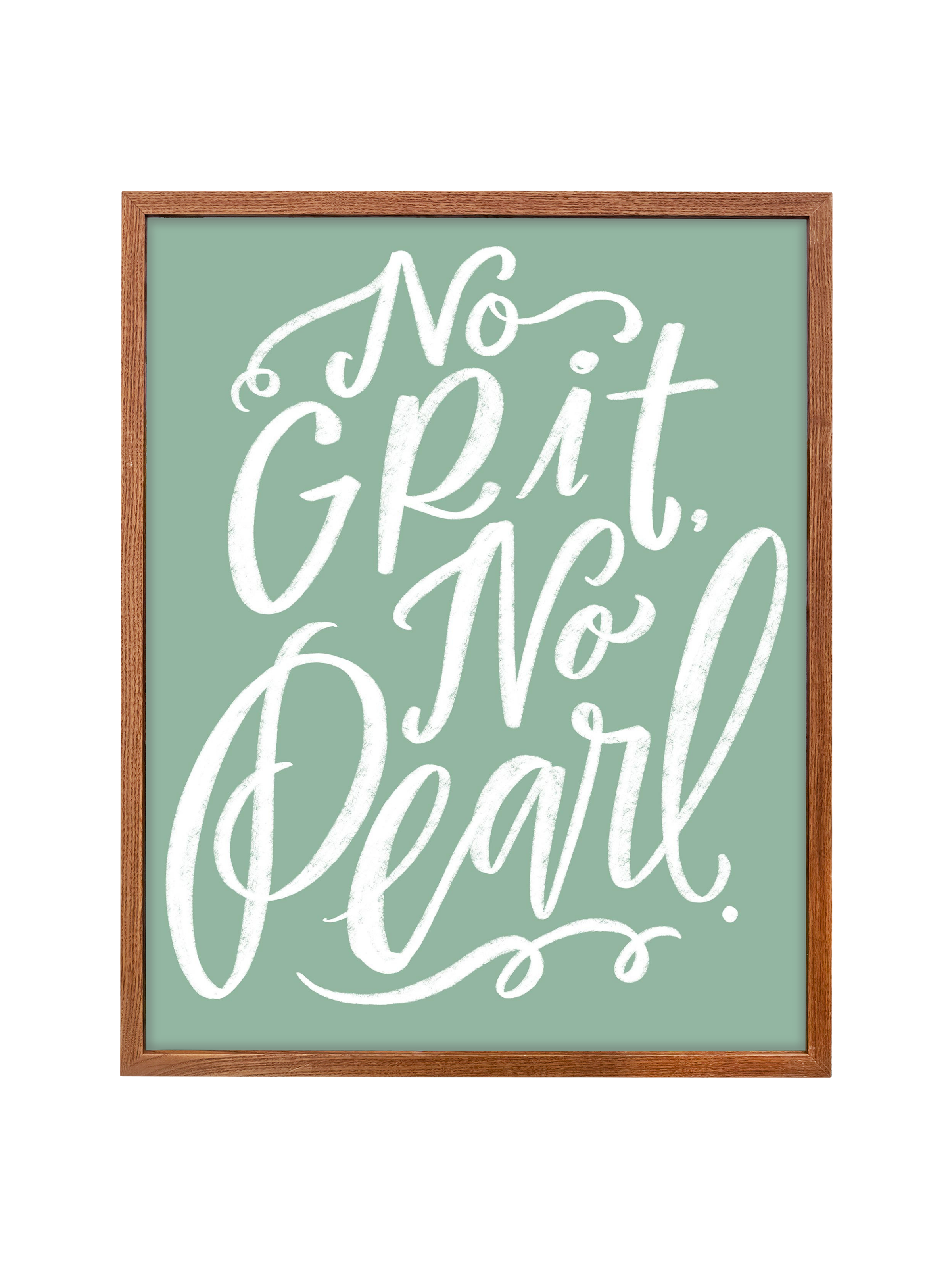 No Grit, No Pearl | Sea Glass | Canvas