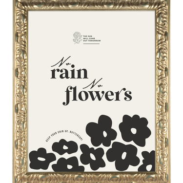 No Rain, No Fowers | Alabaster | Canvas