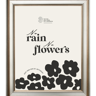 No Rain, No Fowers | Alabaster | Canvas