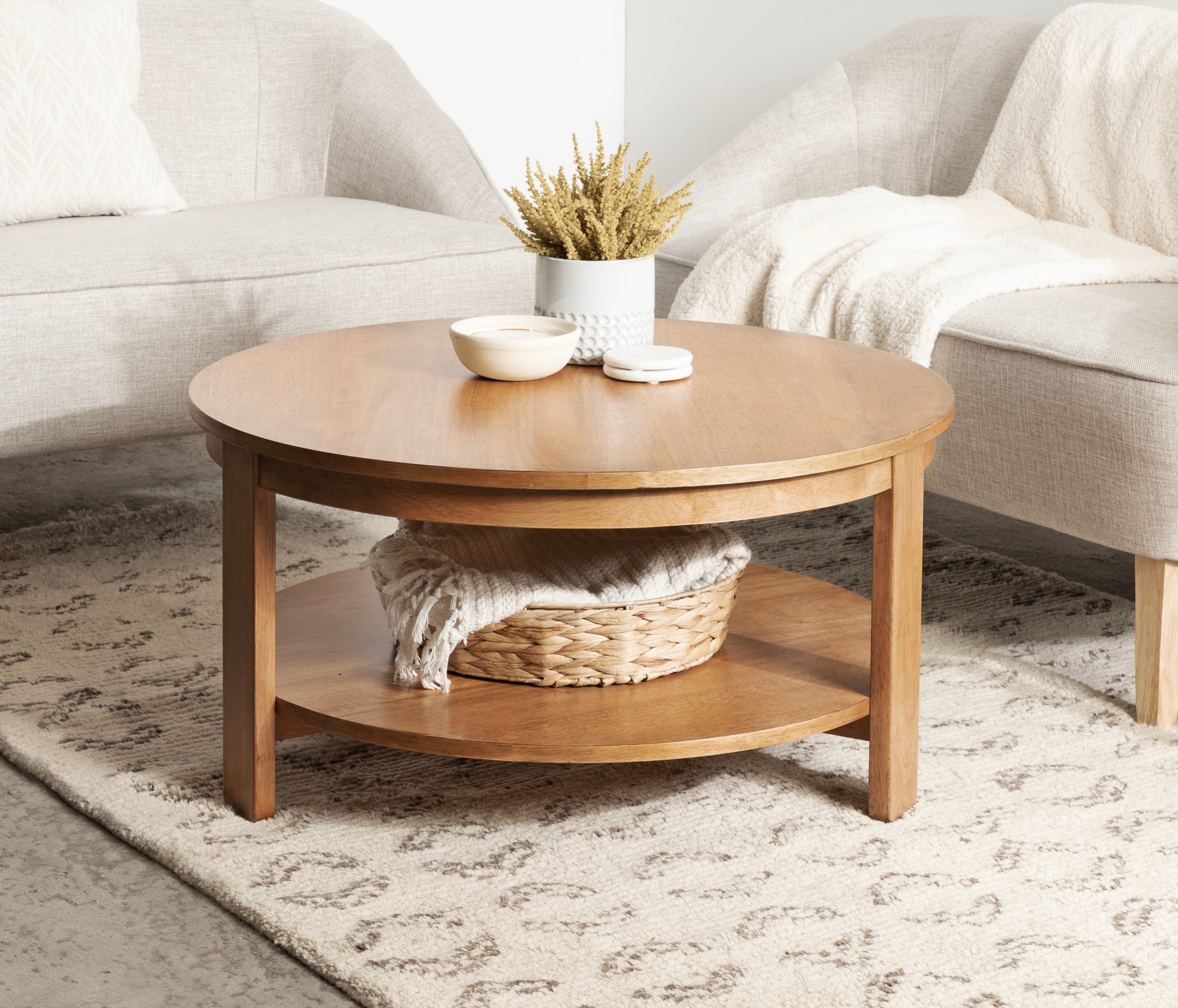 Foxford Round Wood Coffee Table