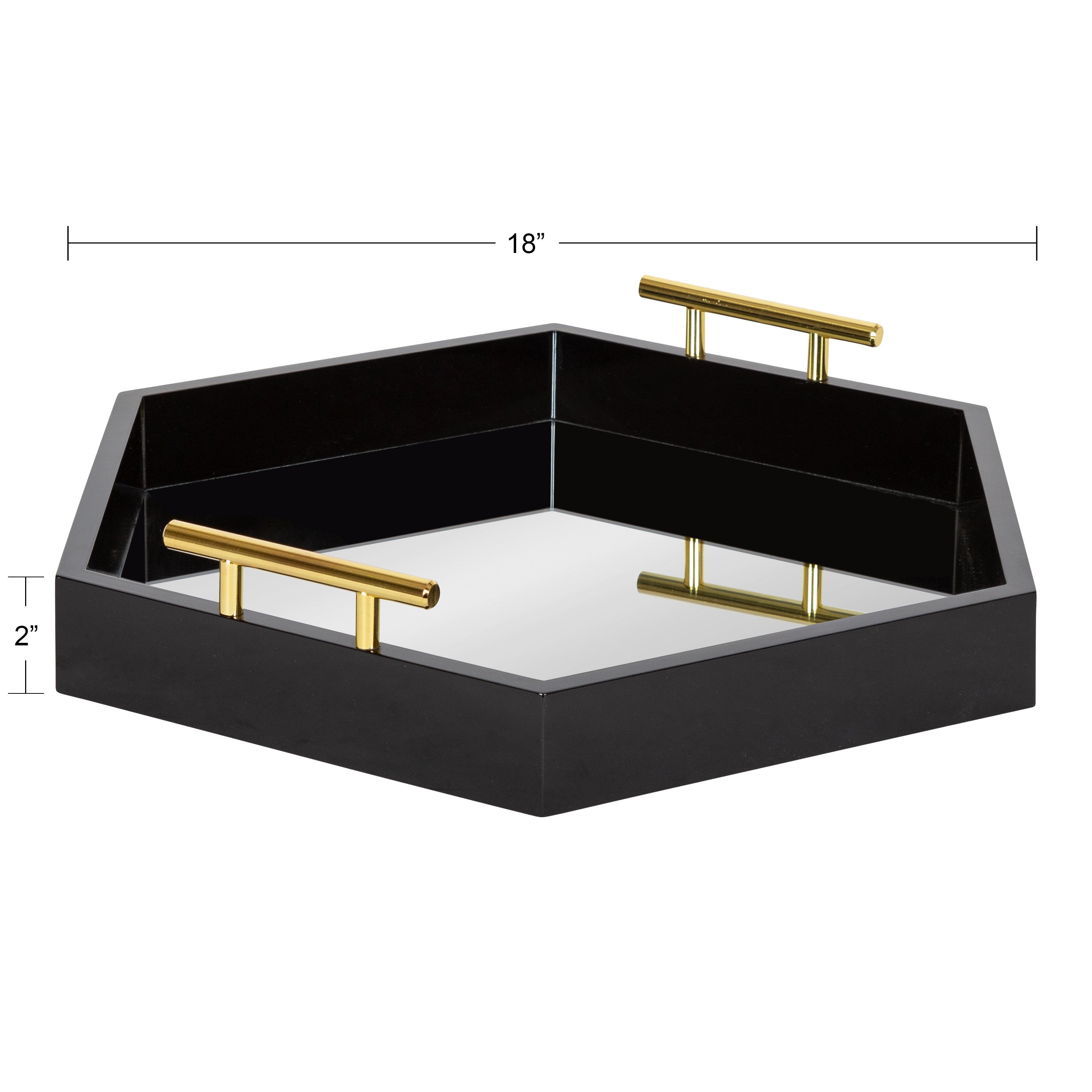Lipton Hexagon Decorative Tray with Metal Handles