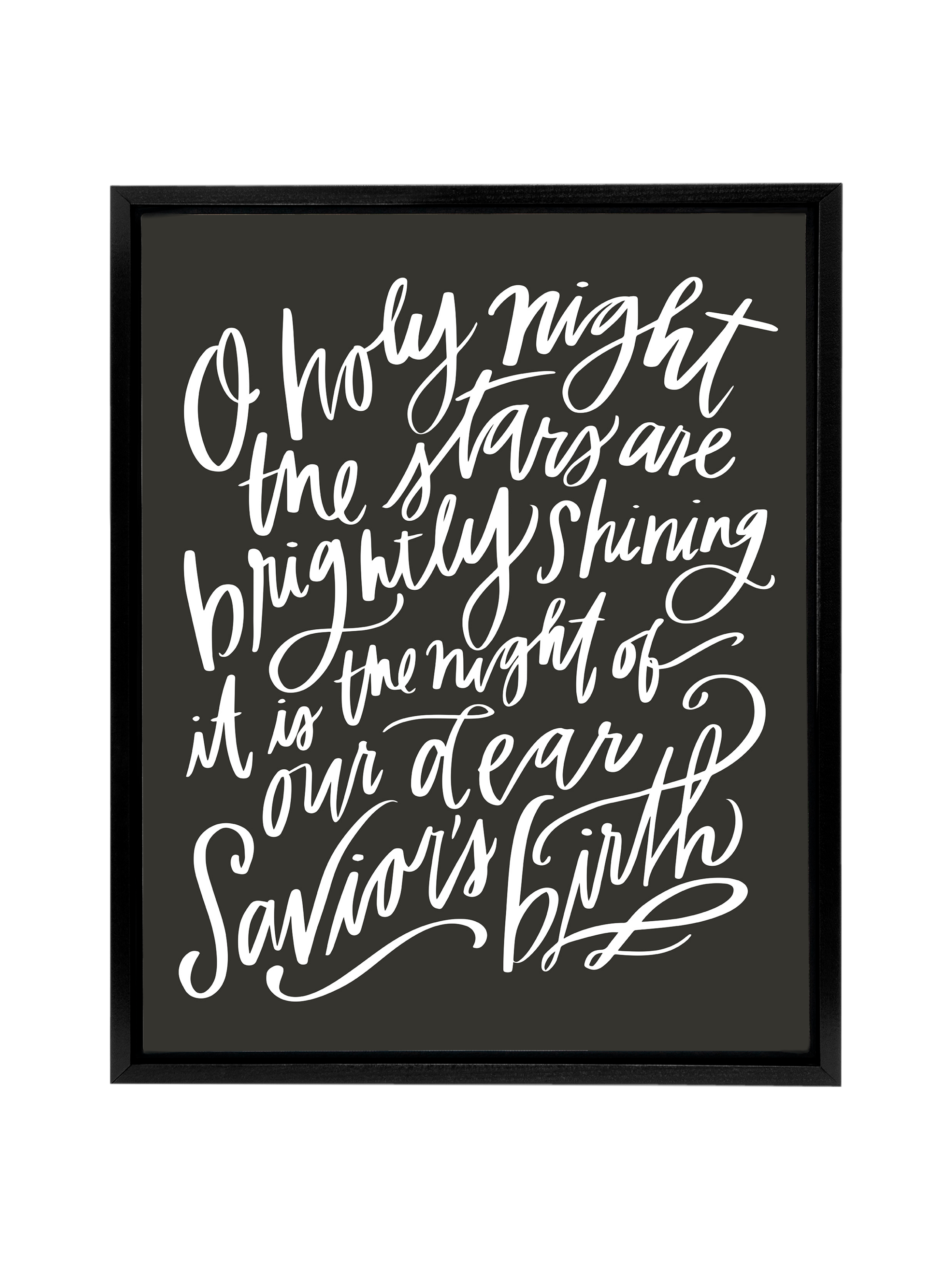 O Holy Night | Charcoal | Canvas