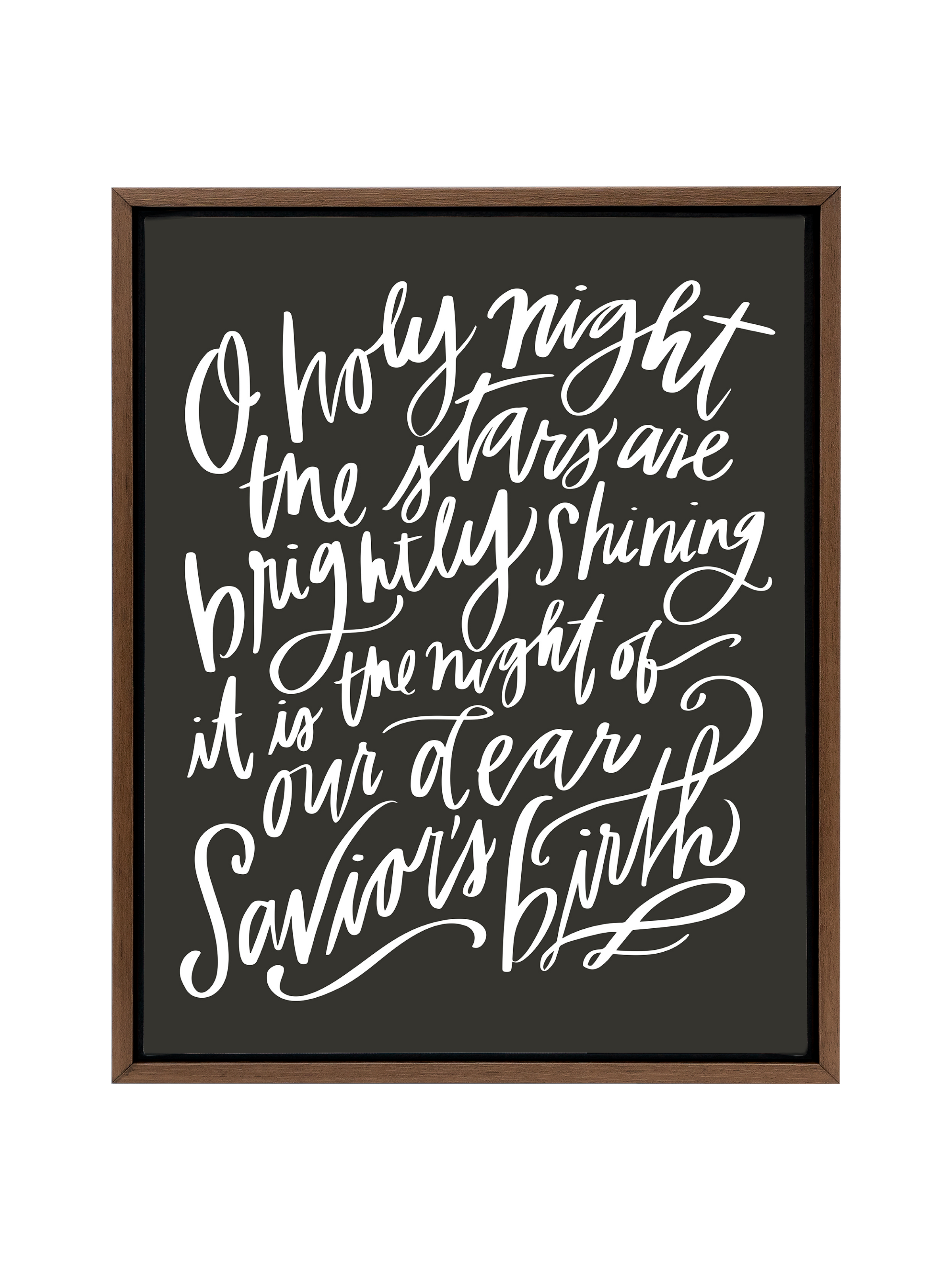 O Holy Night | Charcoal | Canvas