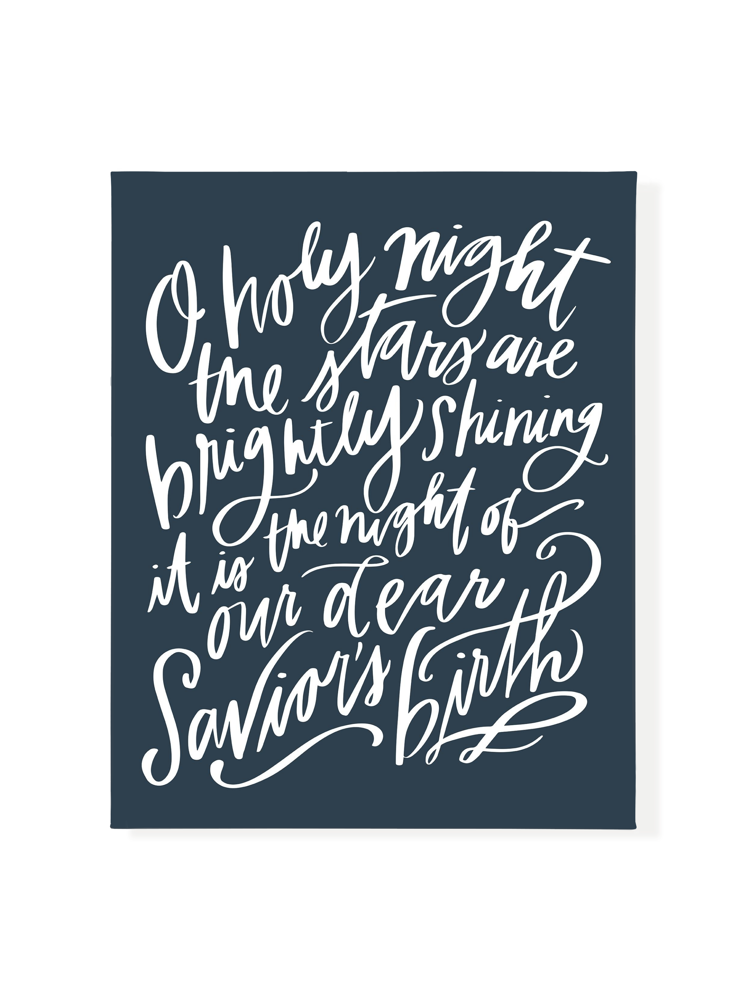 O Holy Night | Interior Navy | Canvas