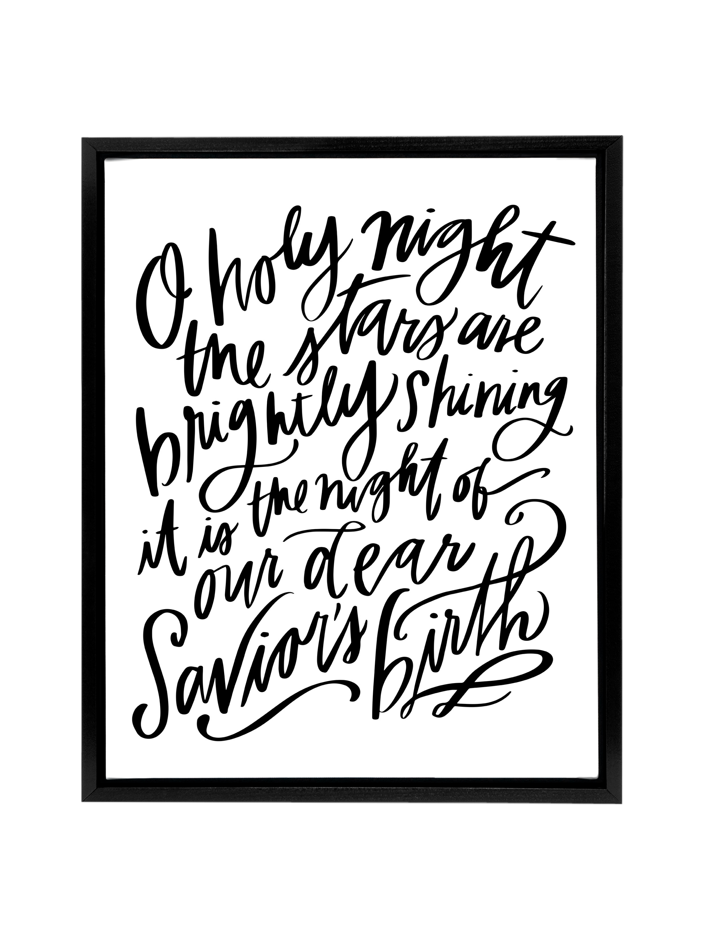 O Holy Night | Pure White | Canvas