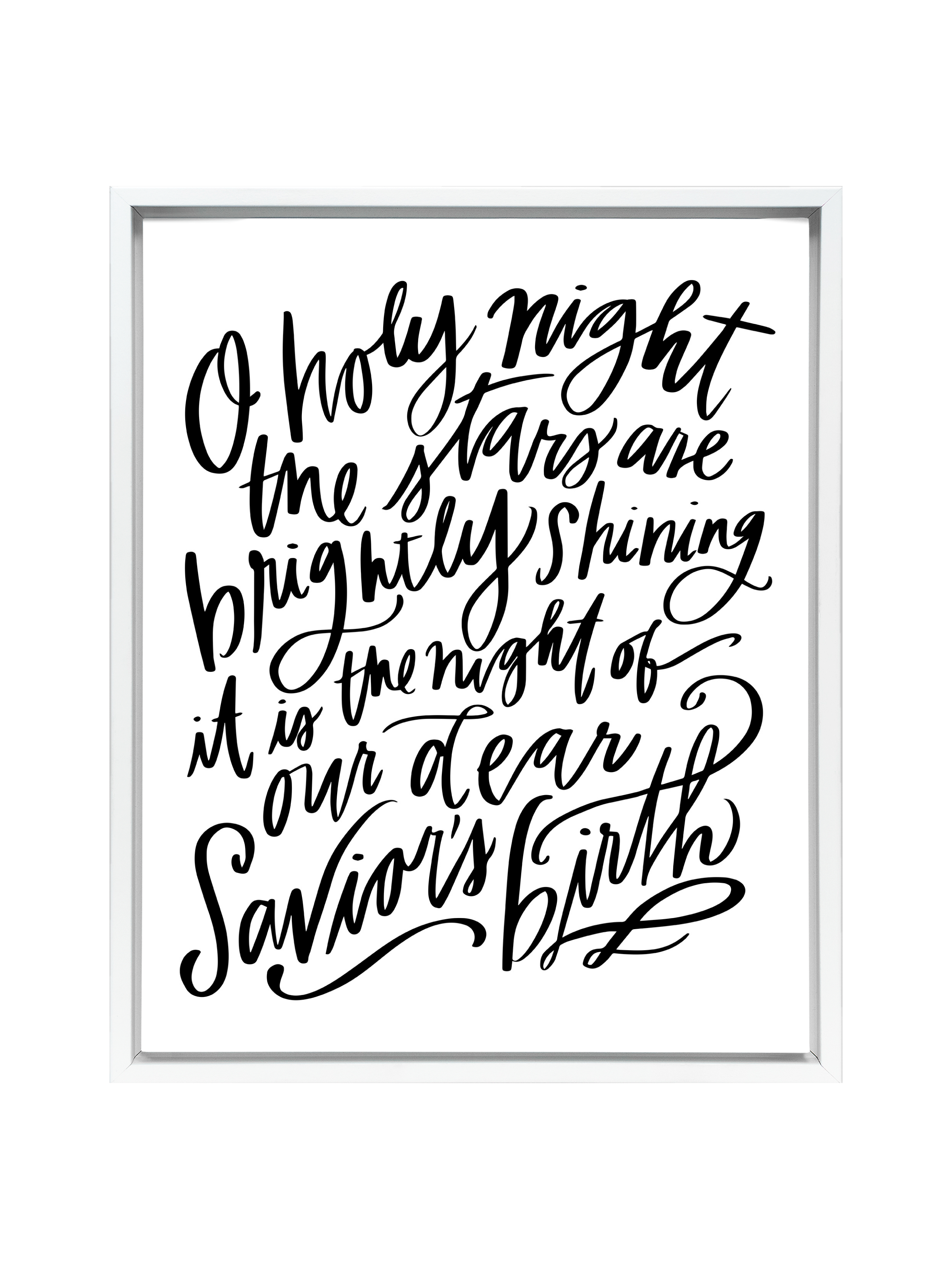 O Holy Night | Pure White | Canvas