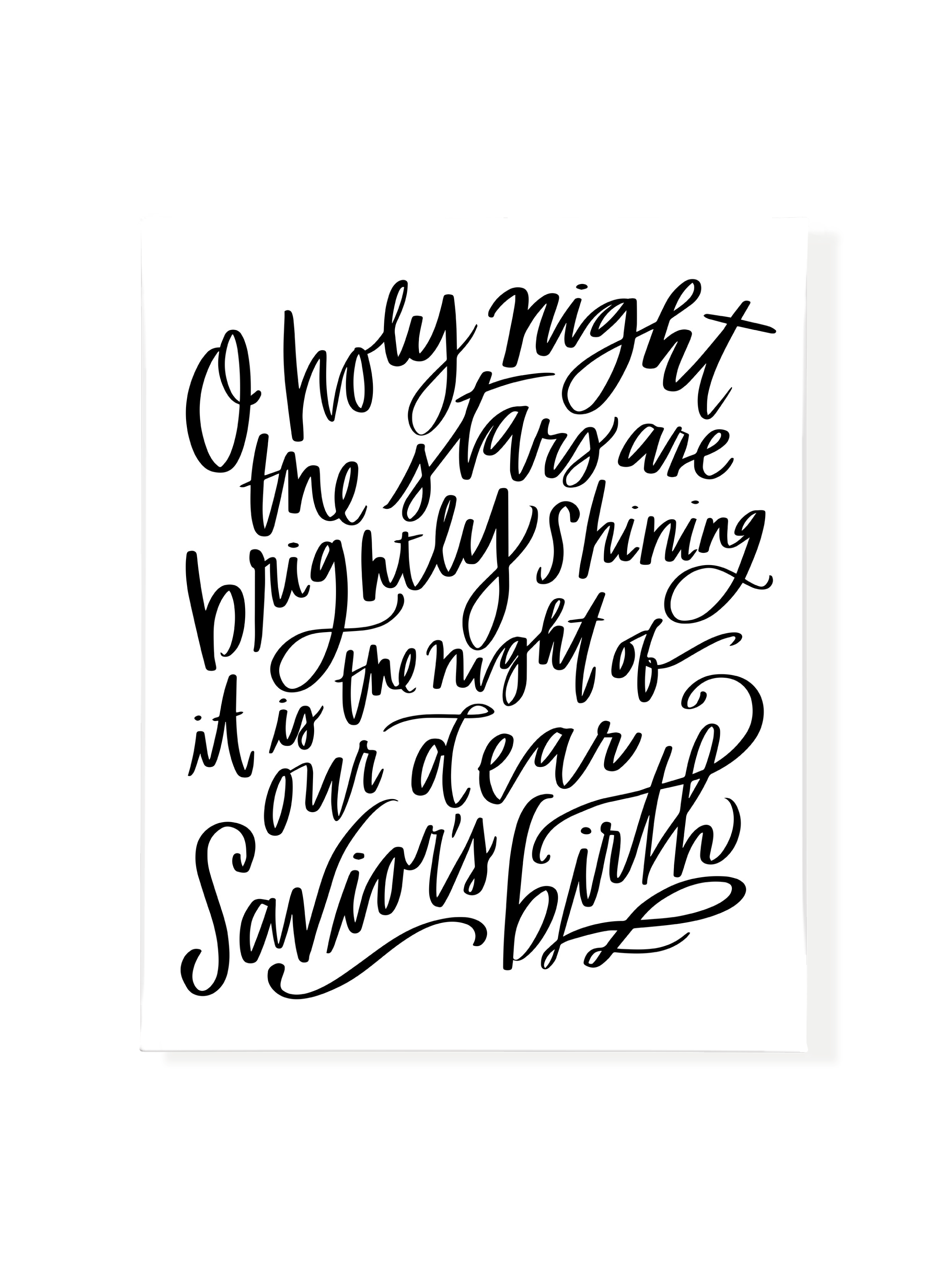 O Holy Night | Pure White | Canvas