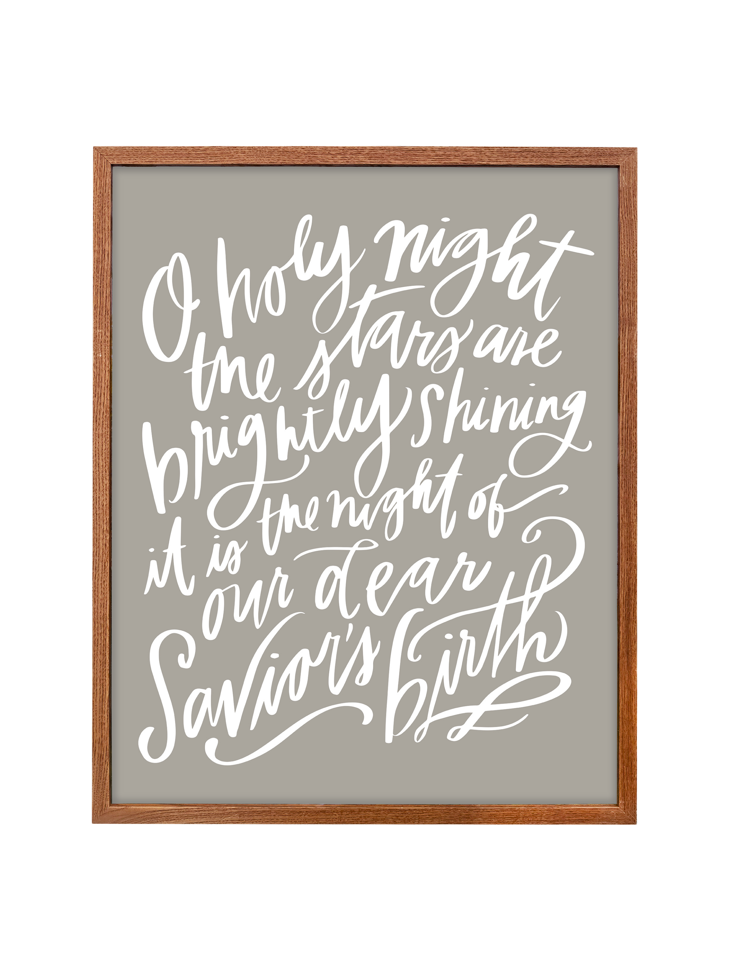 O Holy Night | Warm Grey | Canvas