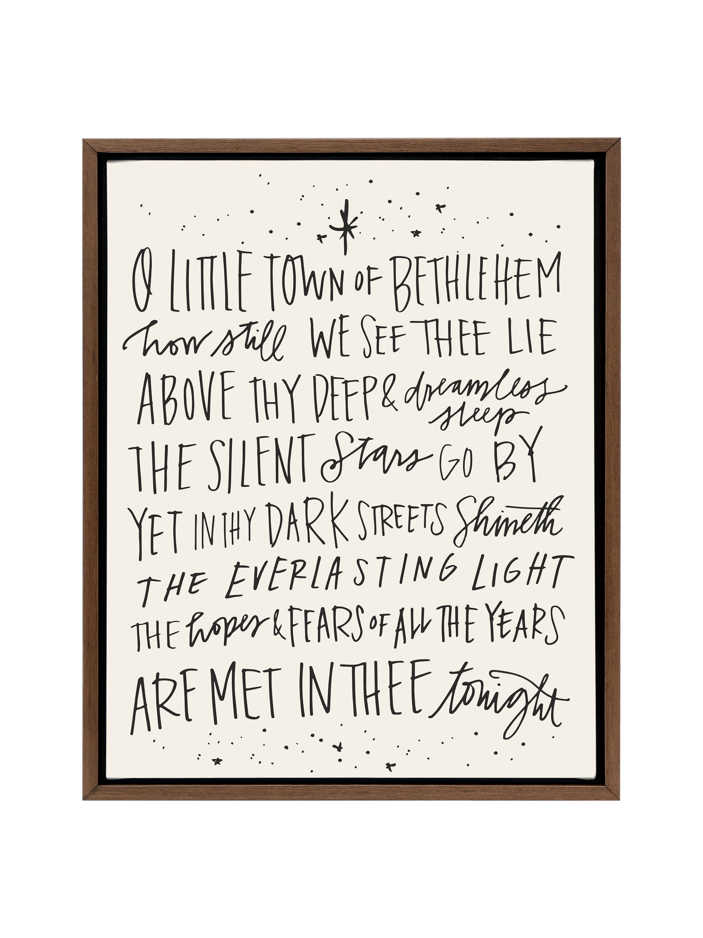 O Little Town of Bethlehem | Alabaster | Canvas