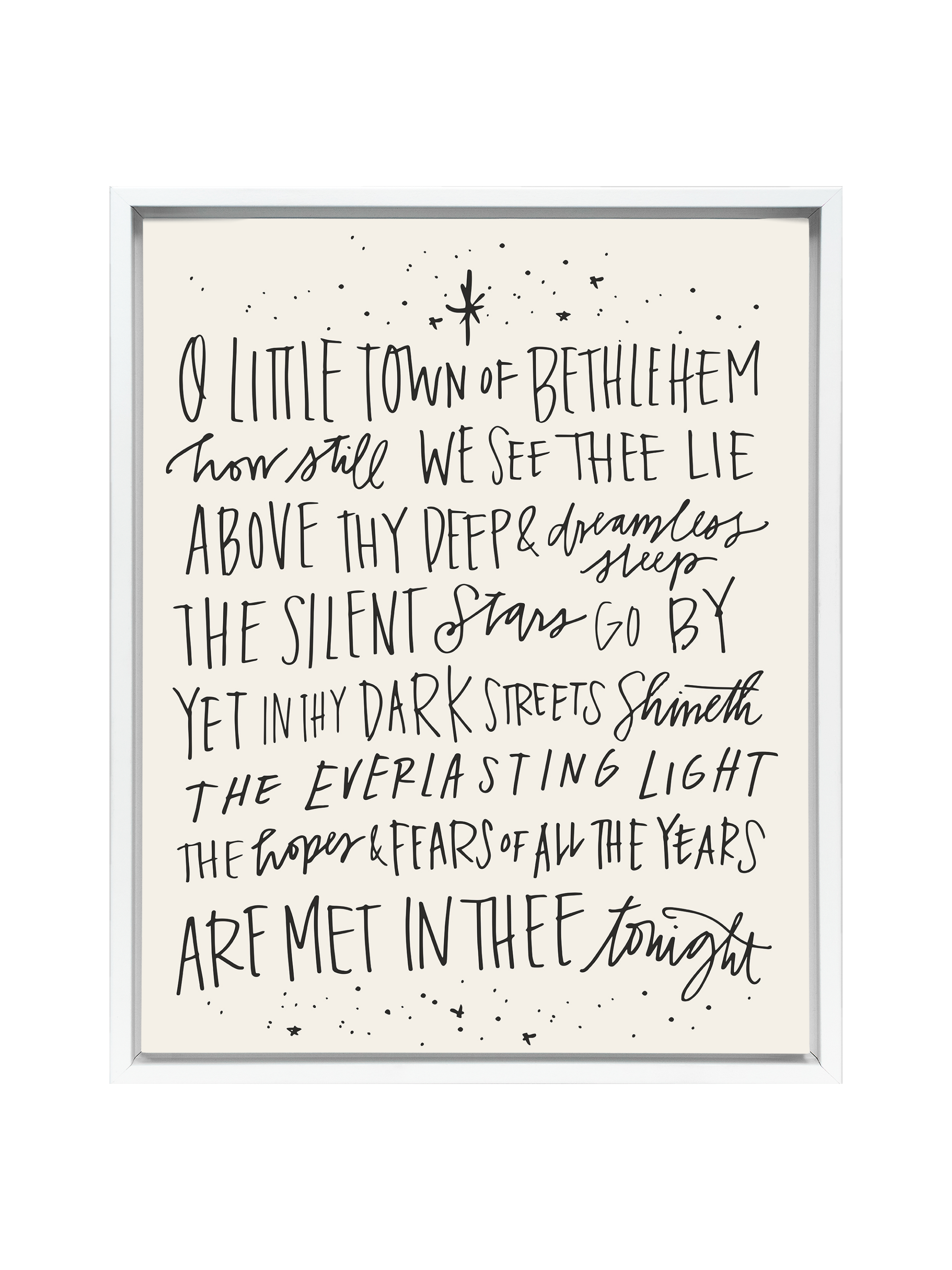 O Little Town of Bethlehem | Alabaster | Canvas