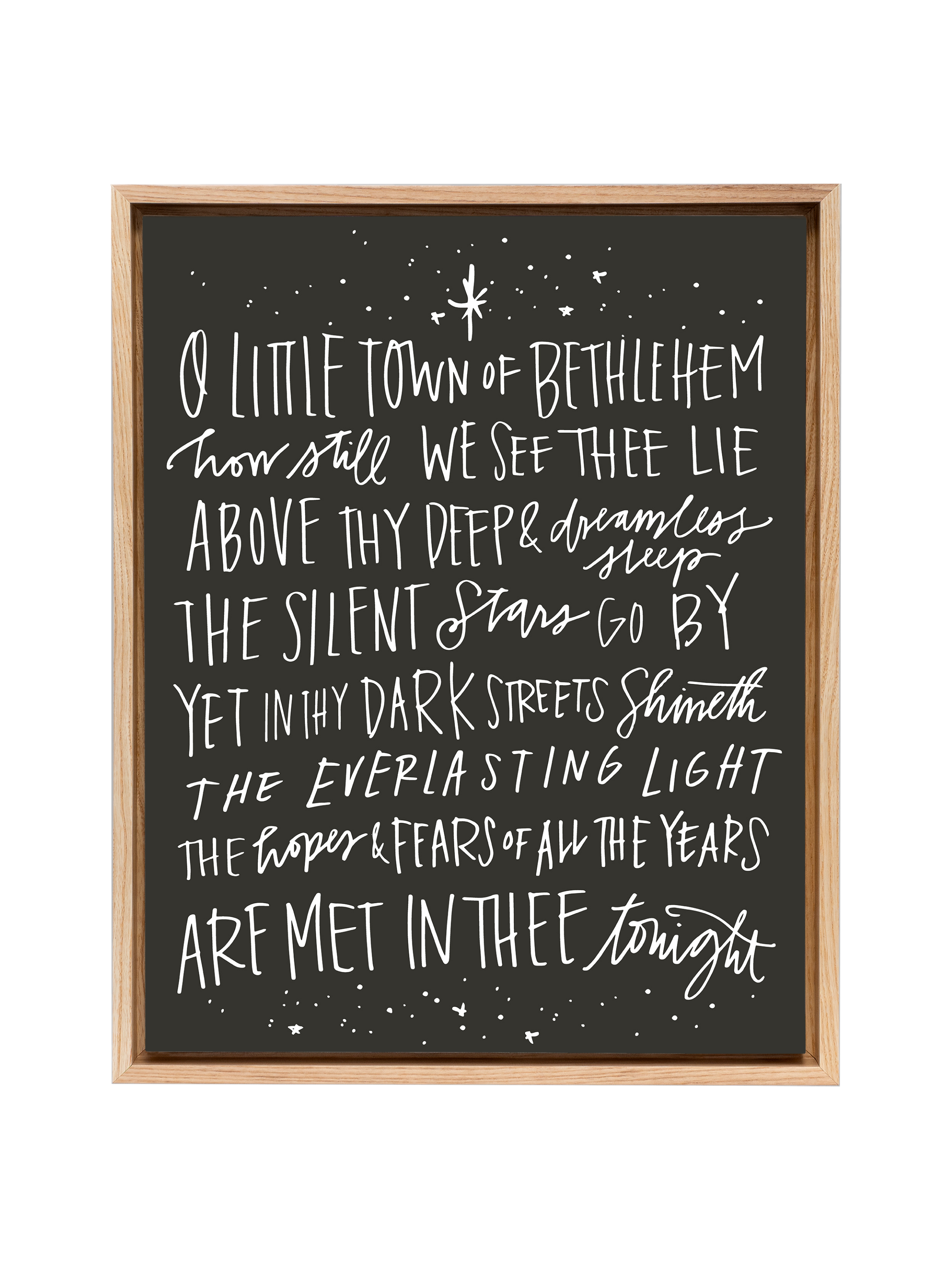 O Little Town of Bethlehem | Charcoal | Canvas