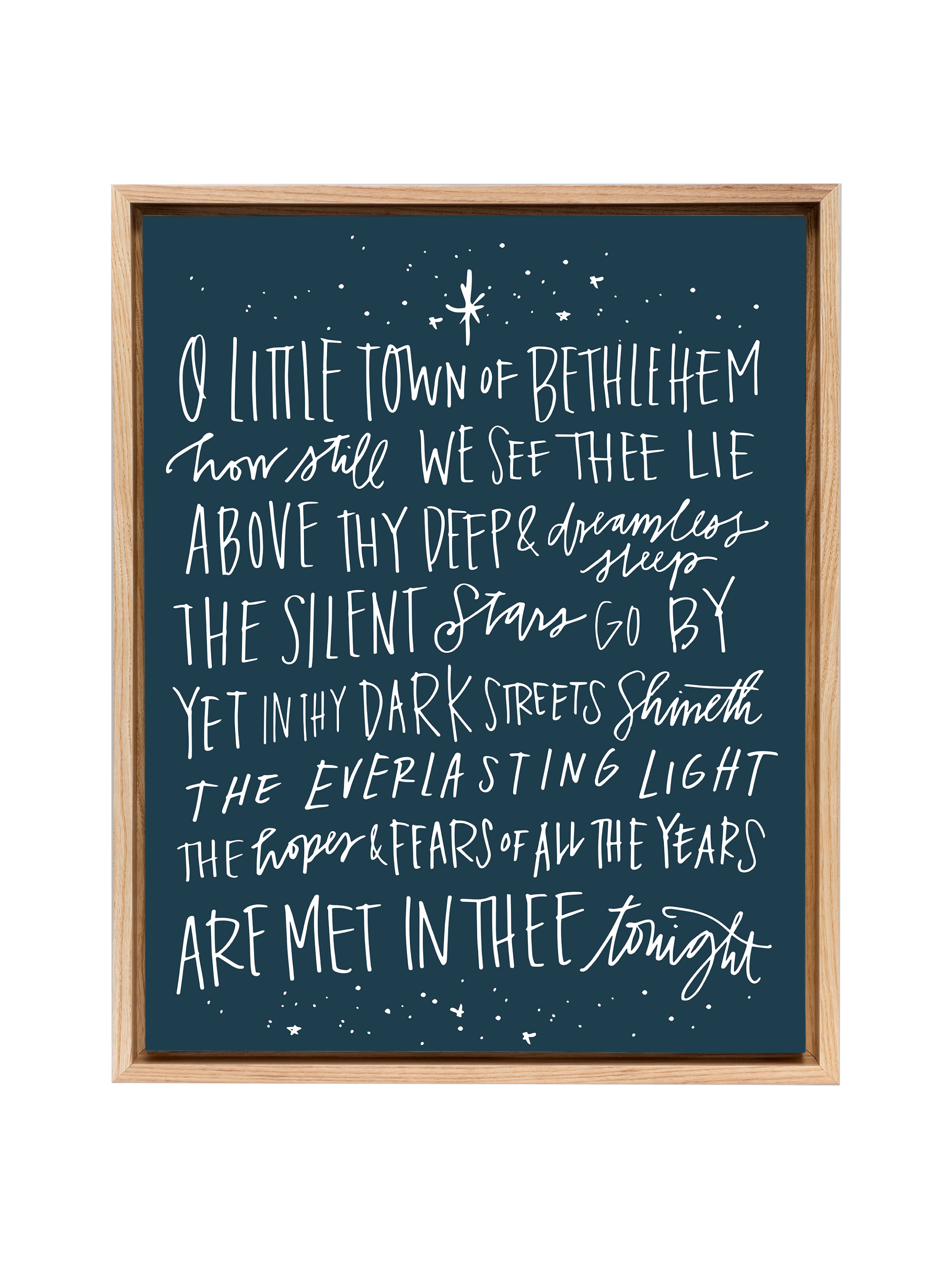 O Little Town of Bethlehem | Interior Navy | Canvas