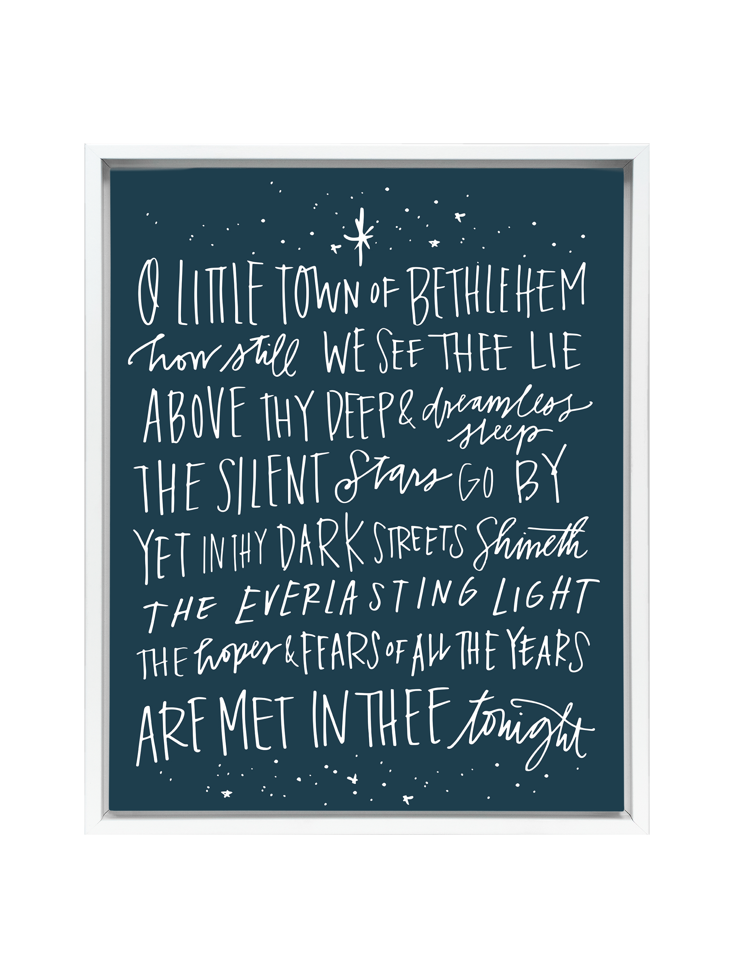 O Little Town of Bethlehem | Interior Navy | Canvas