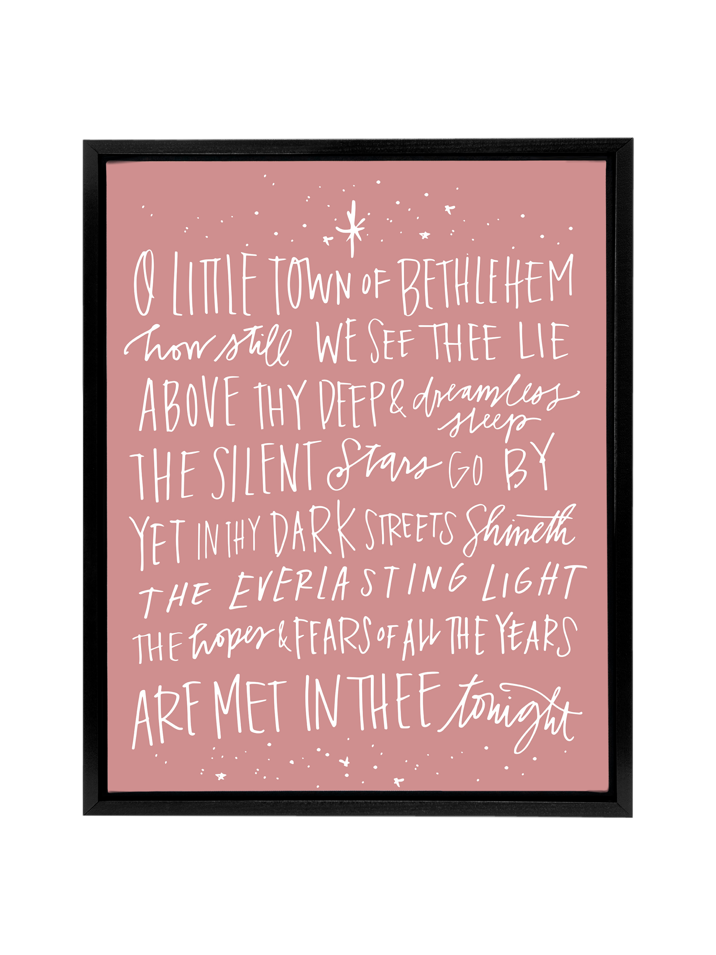 O Little Town of Bethlehem | Mauve | Canvas