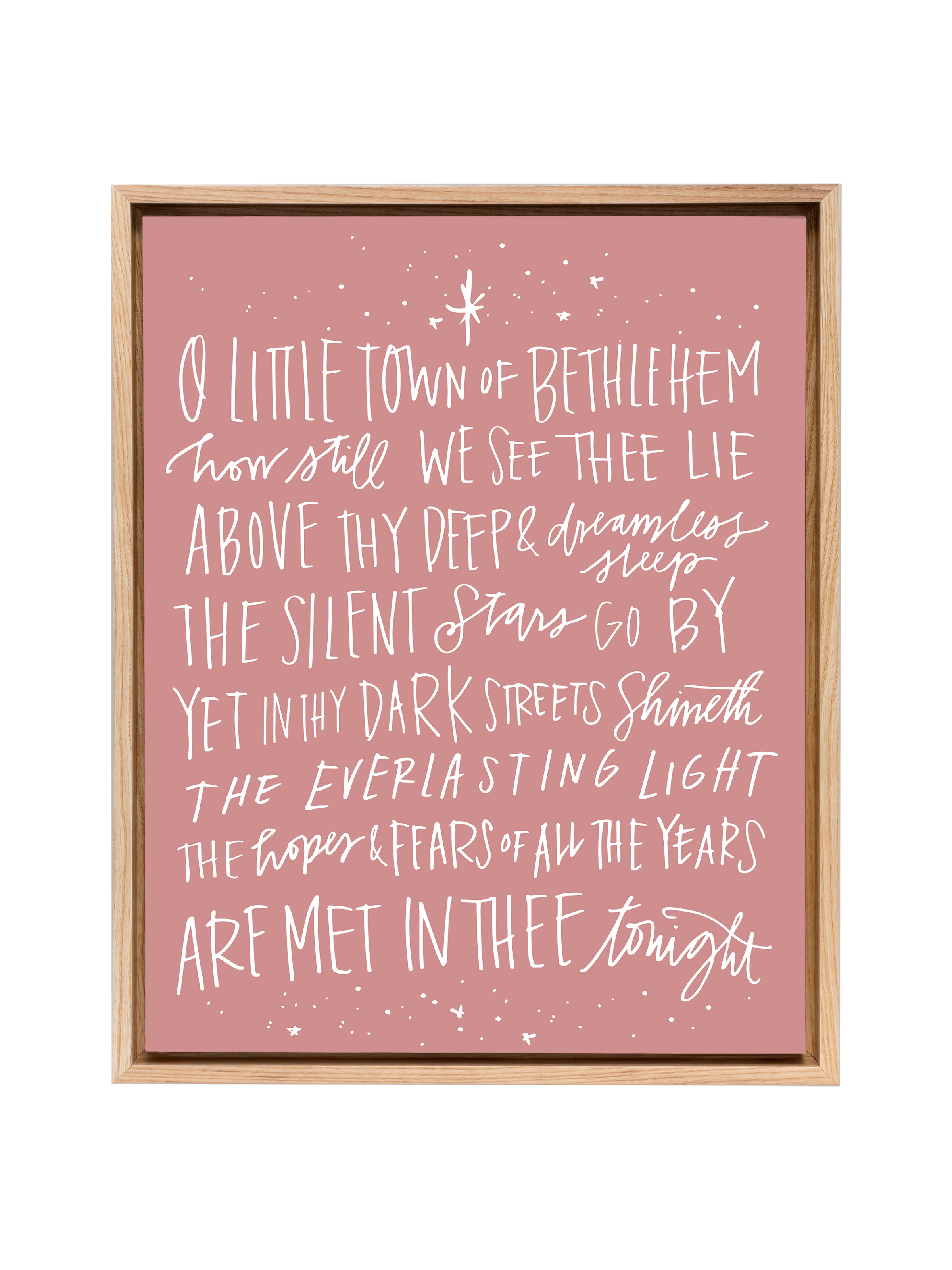 O Little Town of Bethlehem | Mauve | Canvas