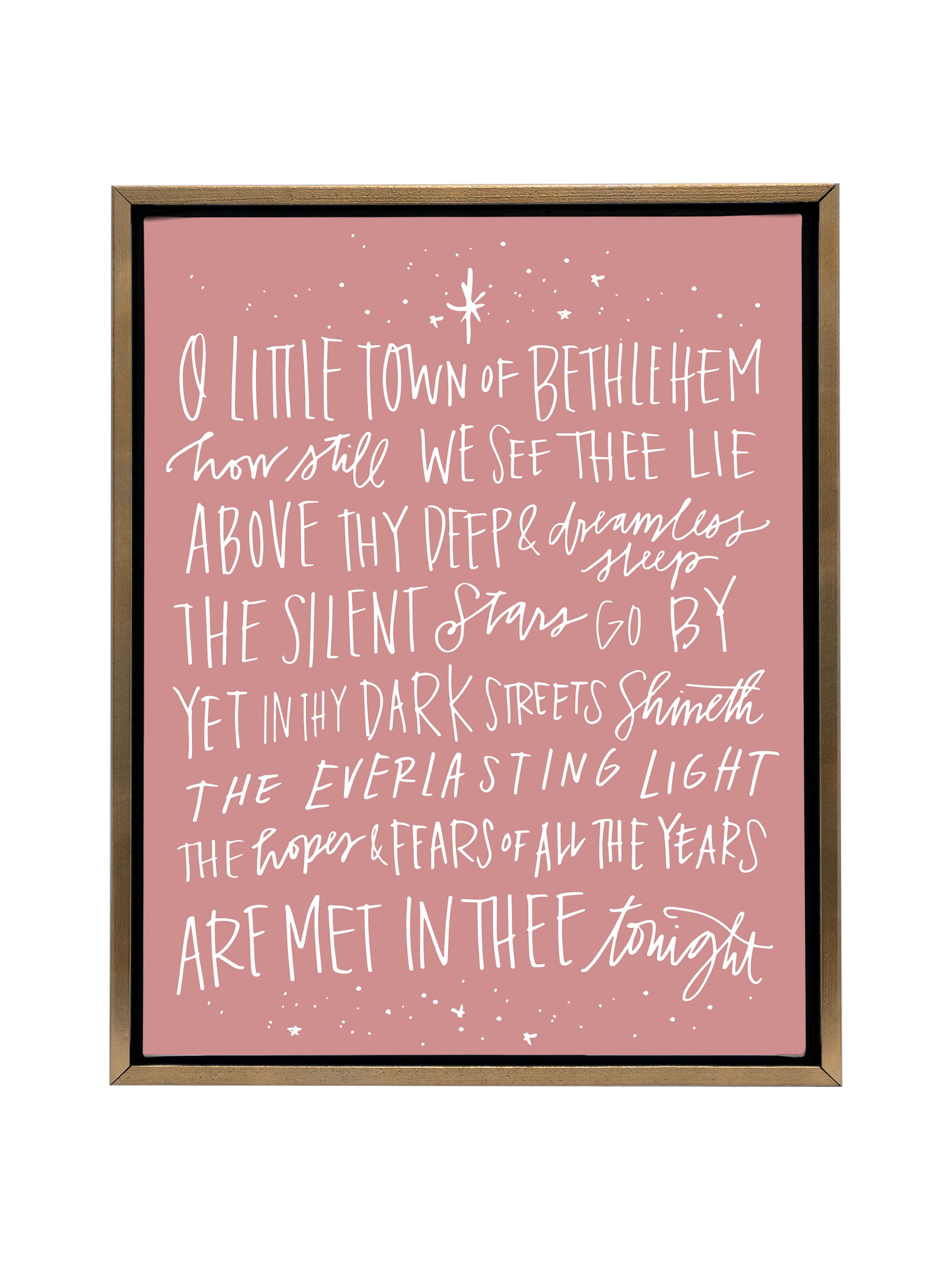 O Little Town of Bethlehem | Mauve | Canvas