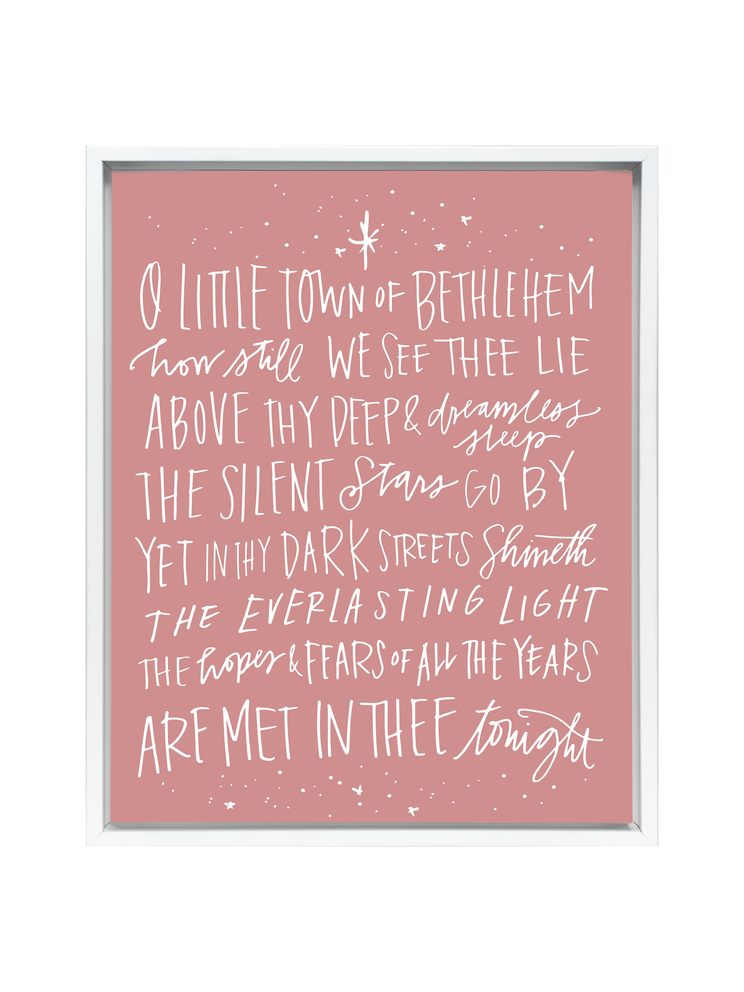 O Little Town of Bethlehem | Mauve | Canvas