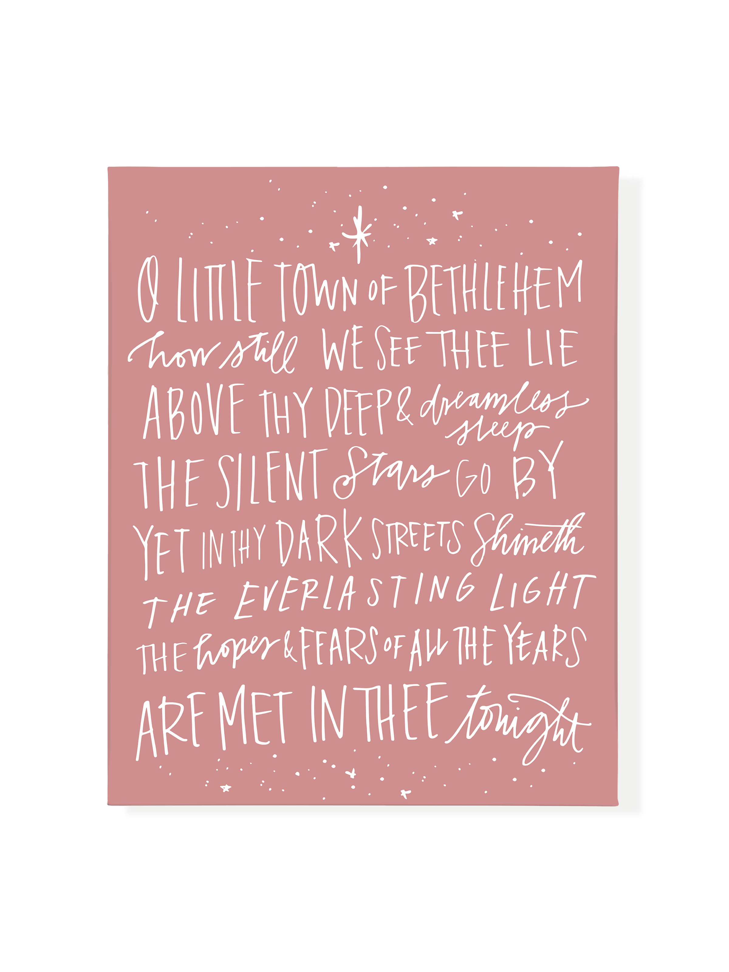 O Little Town of Bethlehem | Mauve | Canvas
