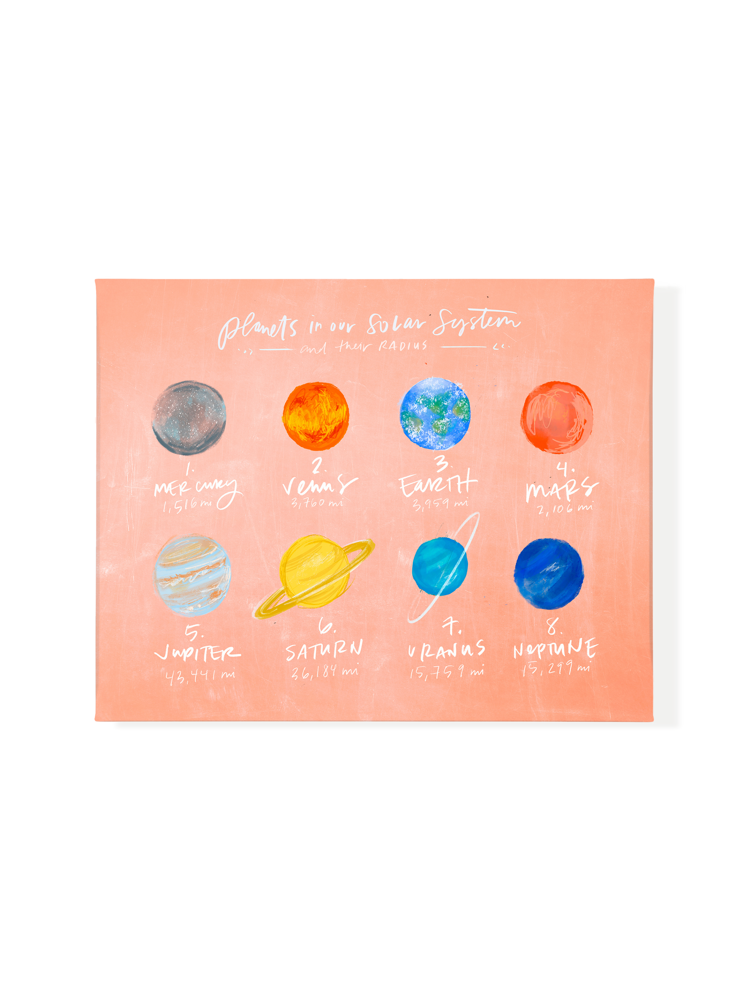 Our Planets | Chalky Peach | Canvas