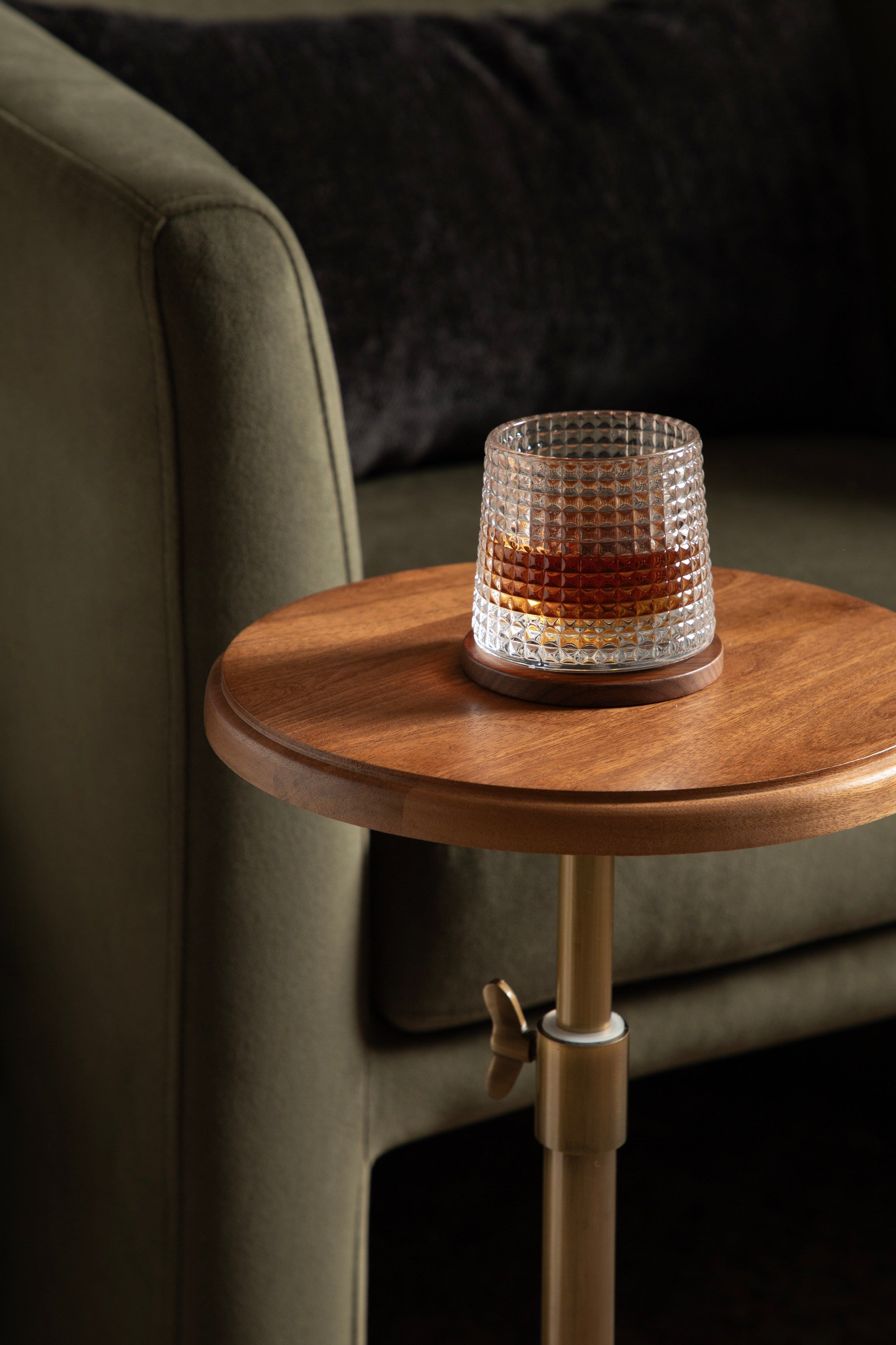 Engles Adjustable Wood Table and Plant Stand