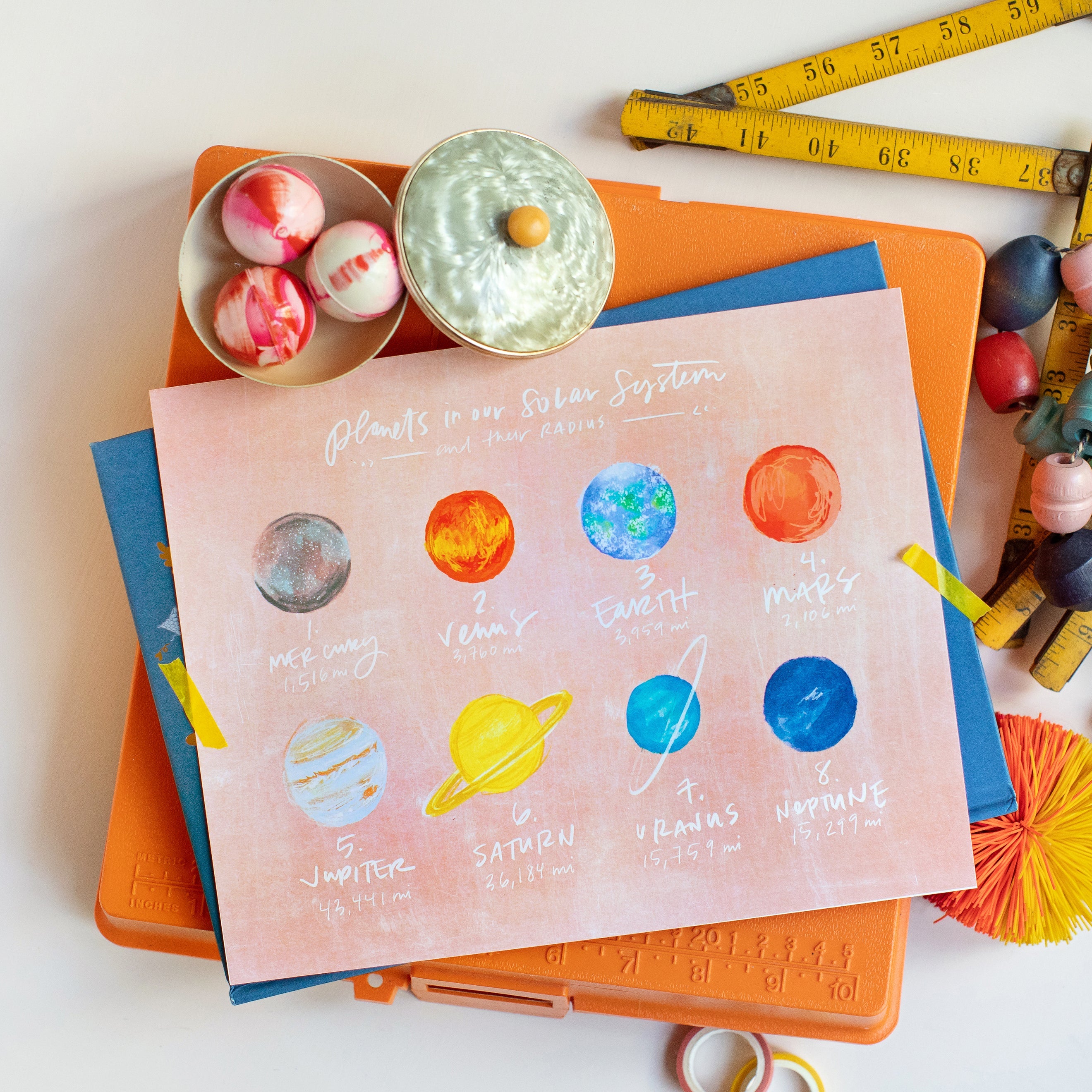 Our Planets | Chalky Peach | Art Print