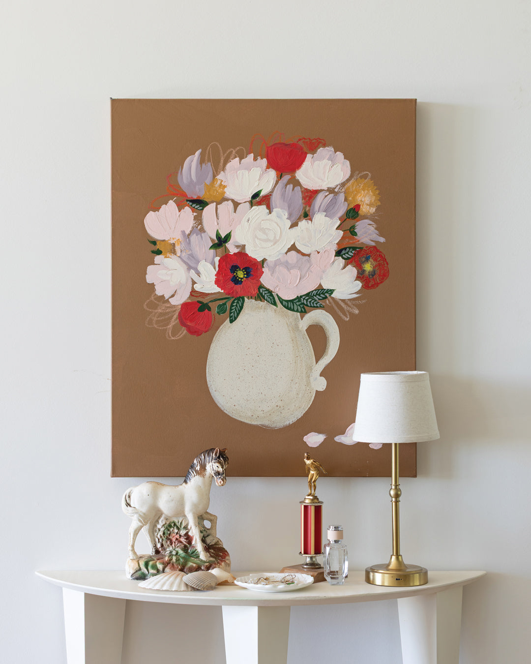 Poppies and Peonies Canvas Wall Art