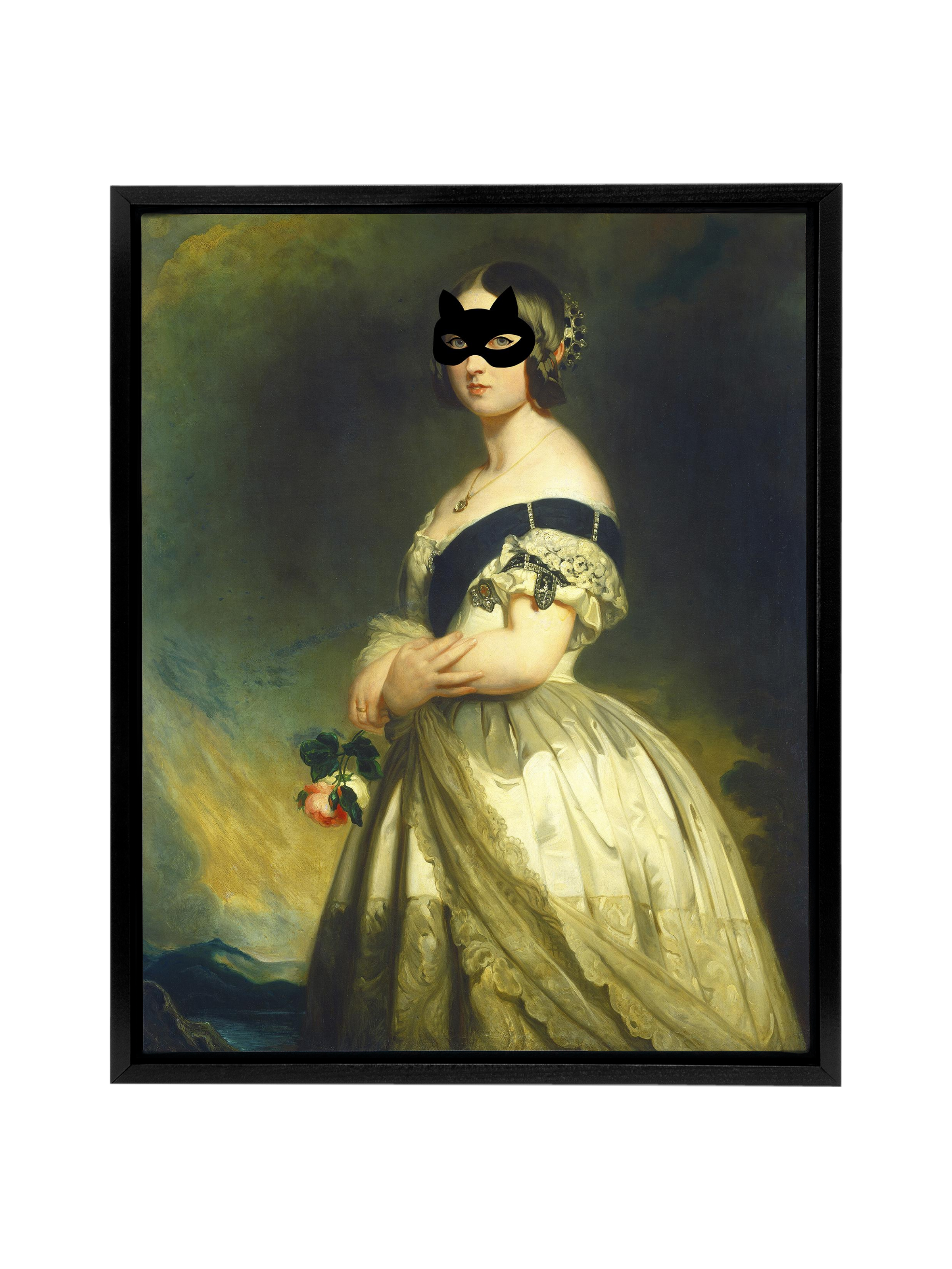 Queen Victoria and Her Cat Mask | Canvas