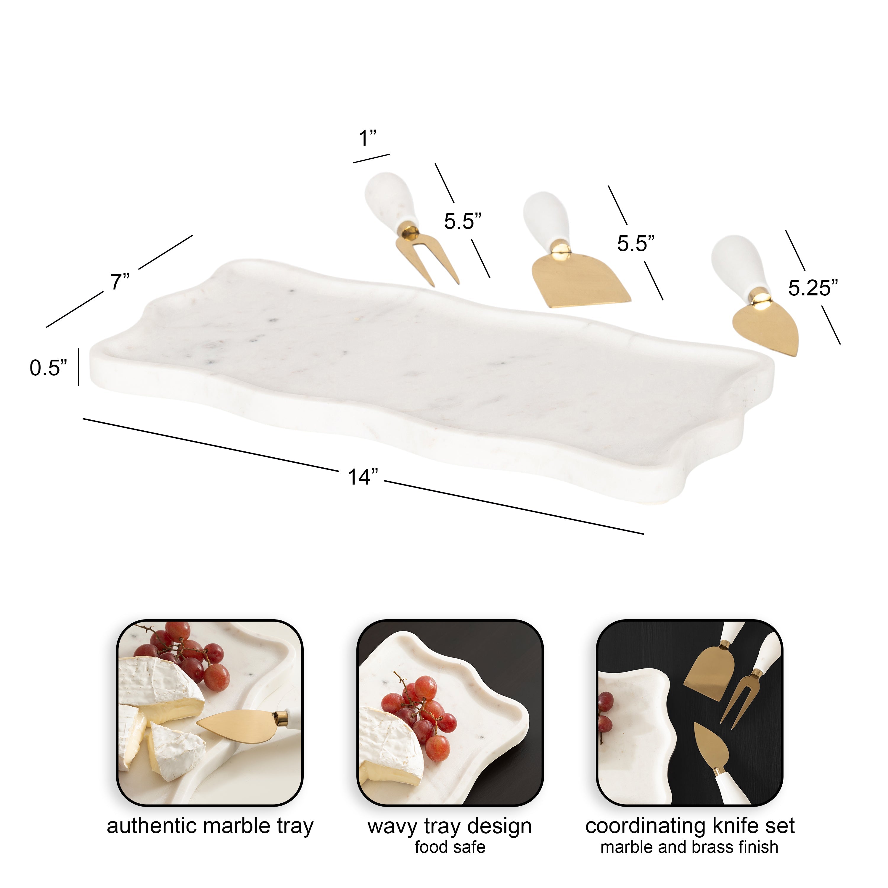 Waylock Cheese Board with Utensils