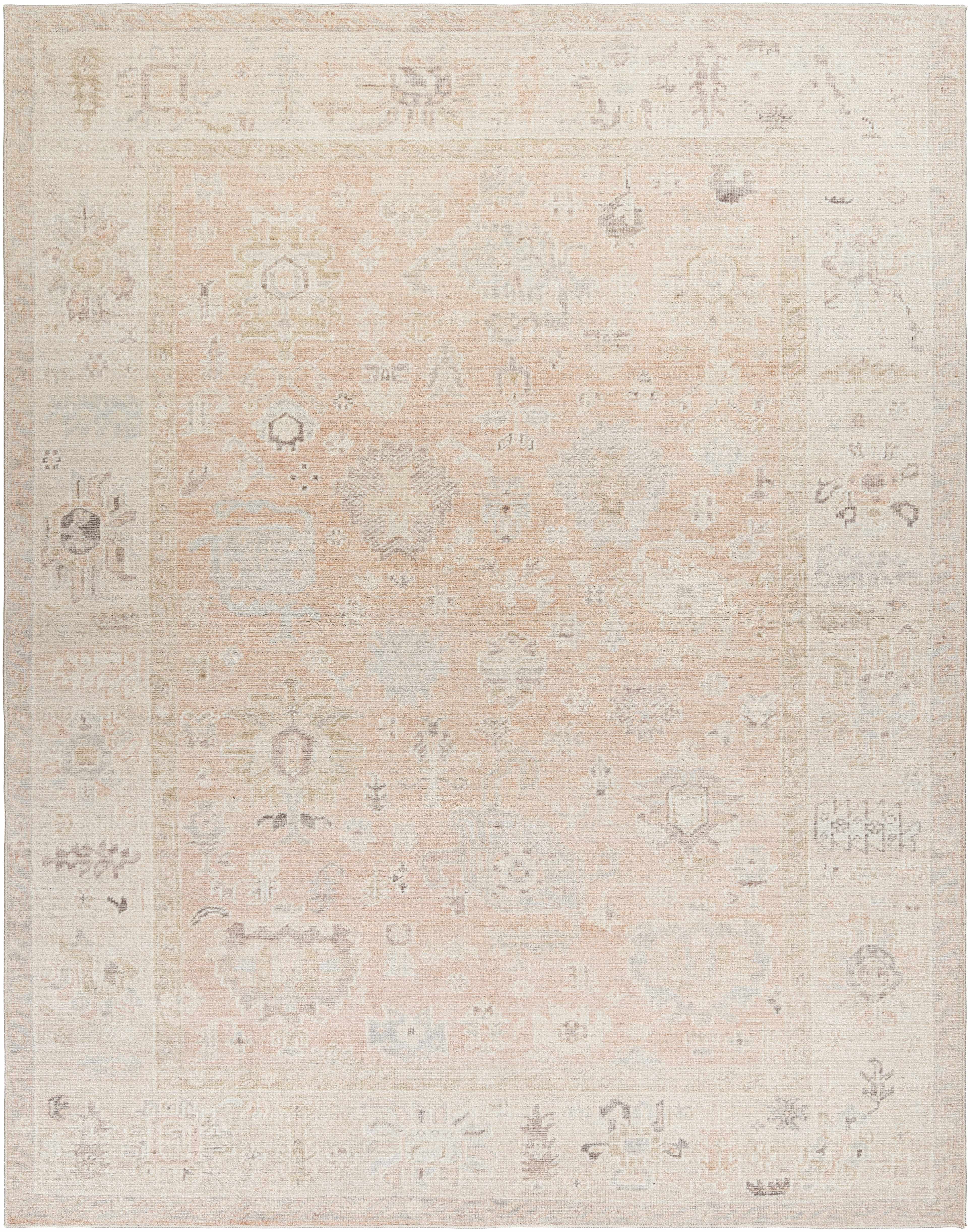 Marlene Damask Blush Area Rug - Becki Owens x Livabliss