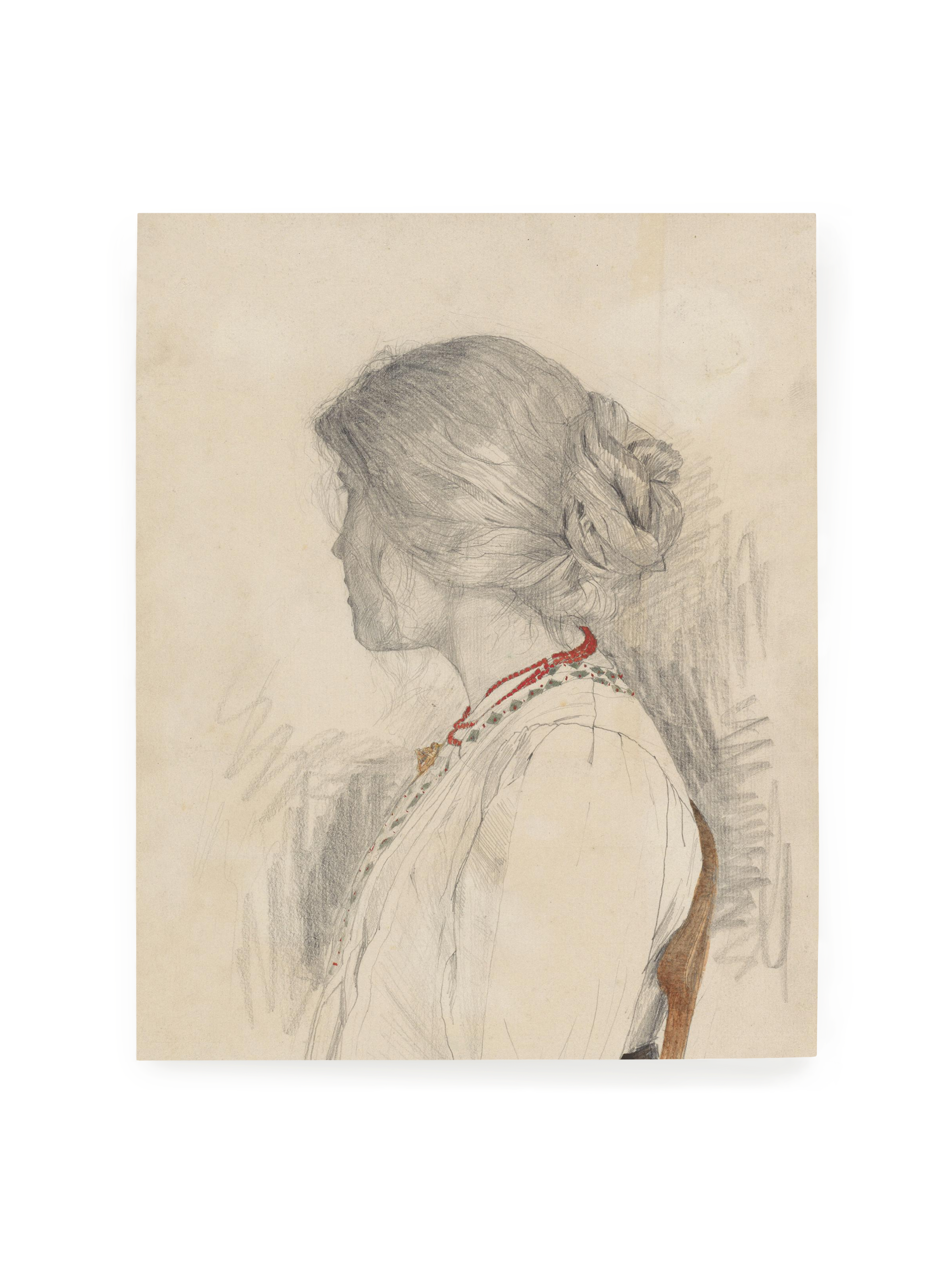Woman with Beads | Art Print
