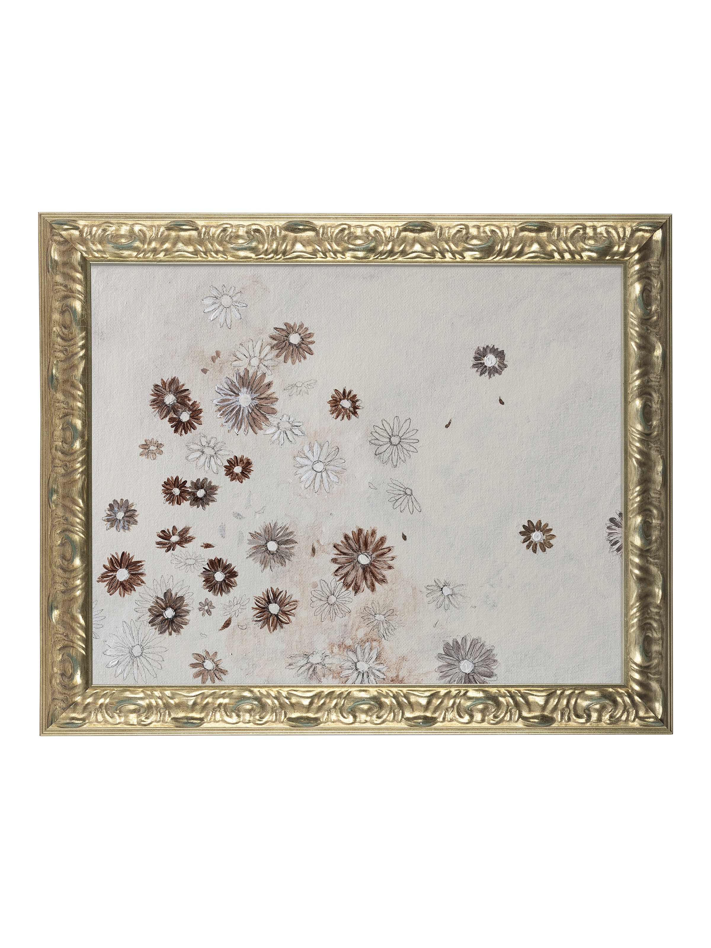 Scattered Sepia Daisies | Canvas