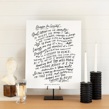 Serenity Prayer, Full | Alabaster | Canvas