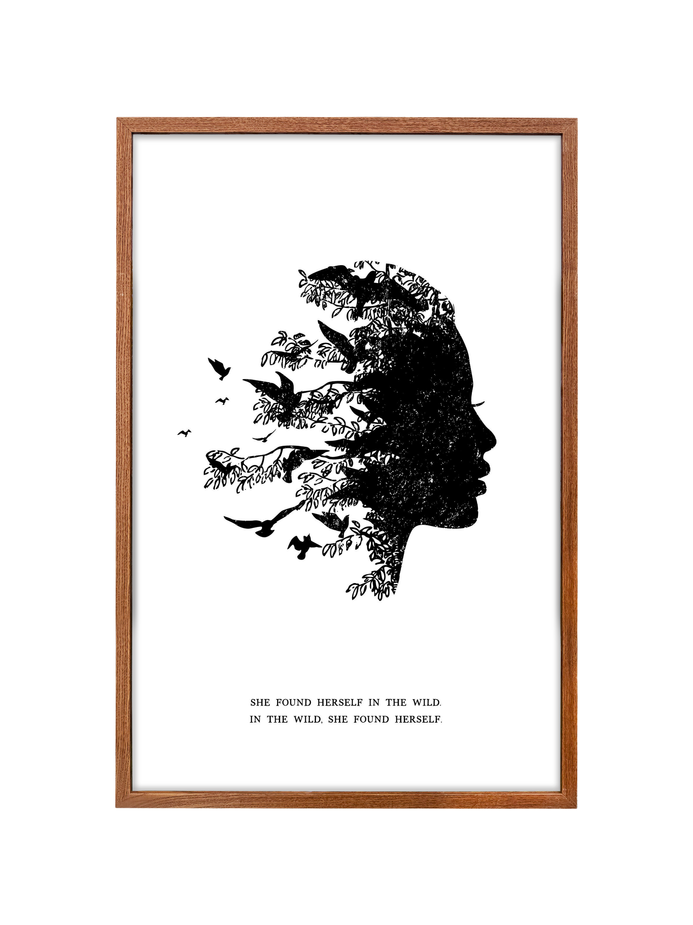 She Found Herself in the Wild | Pure White | Canvas