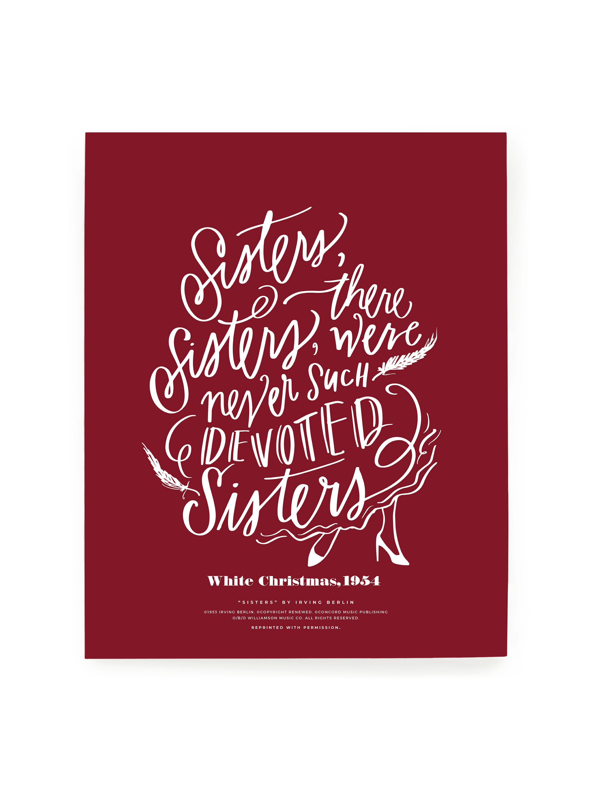Sisters, Sisters | Holiday Red | Art Print