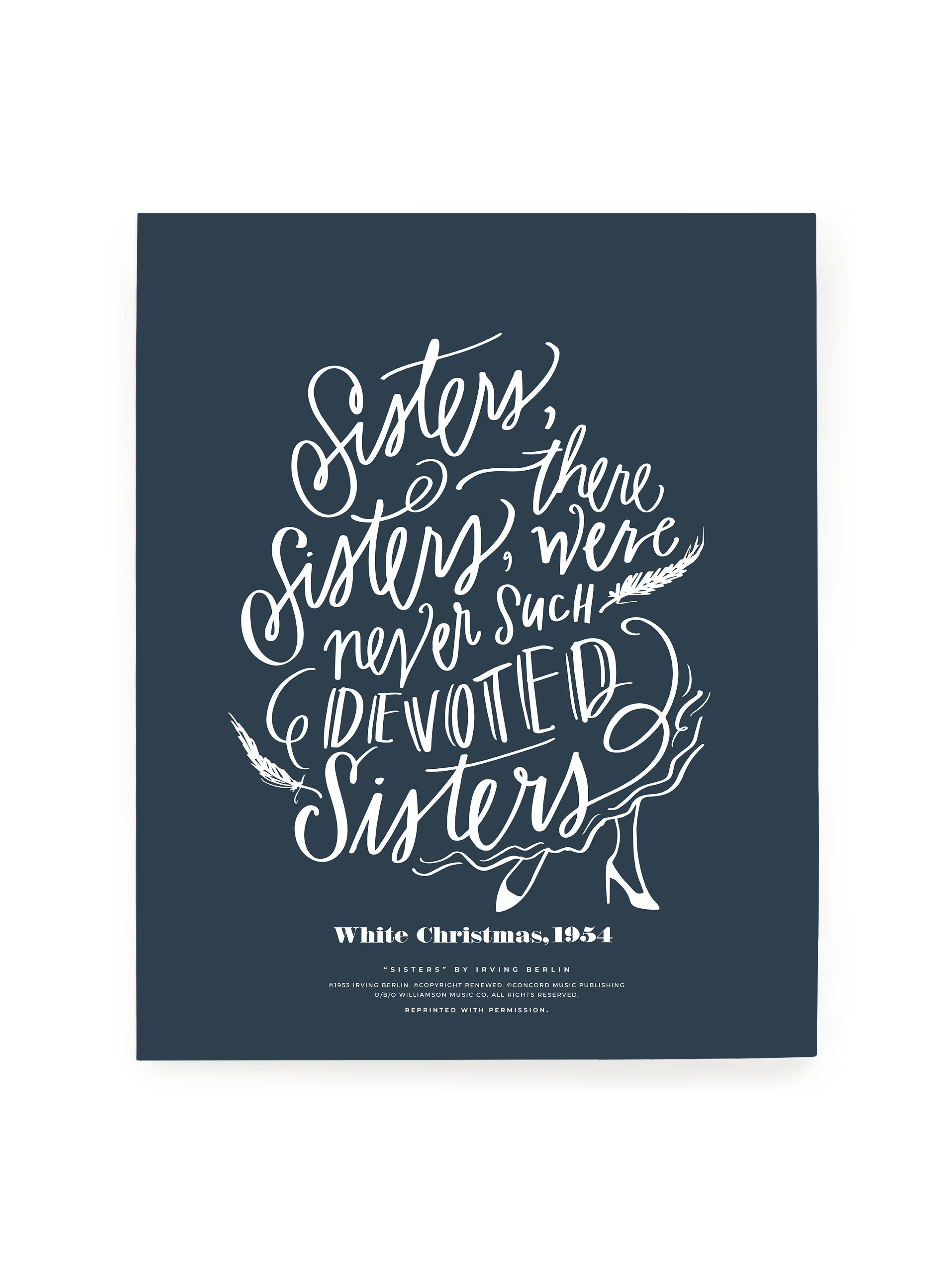 Sisters, Sisters | Interior Navy | Art Print