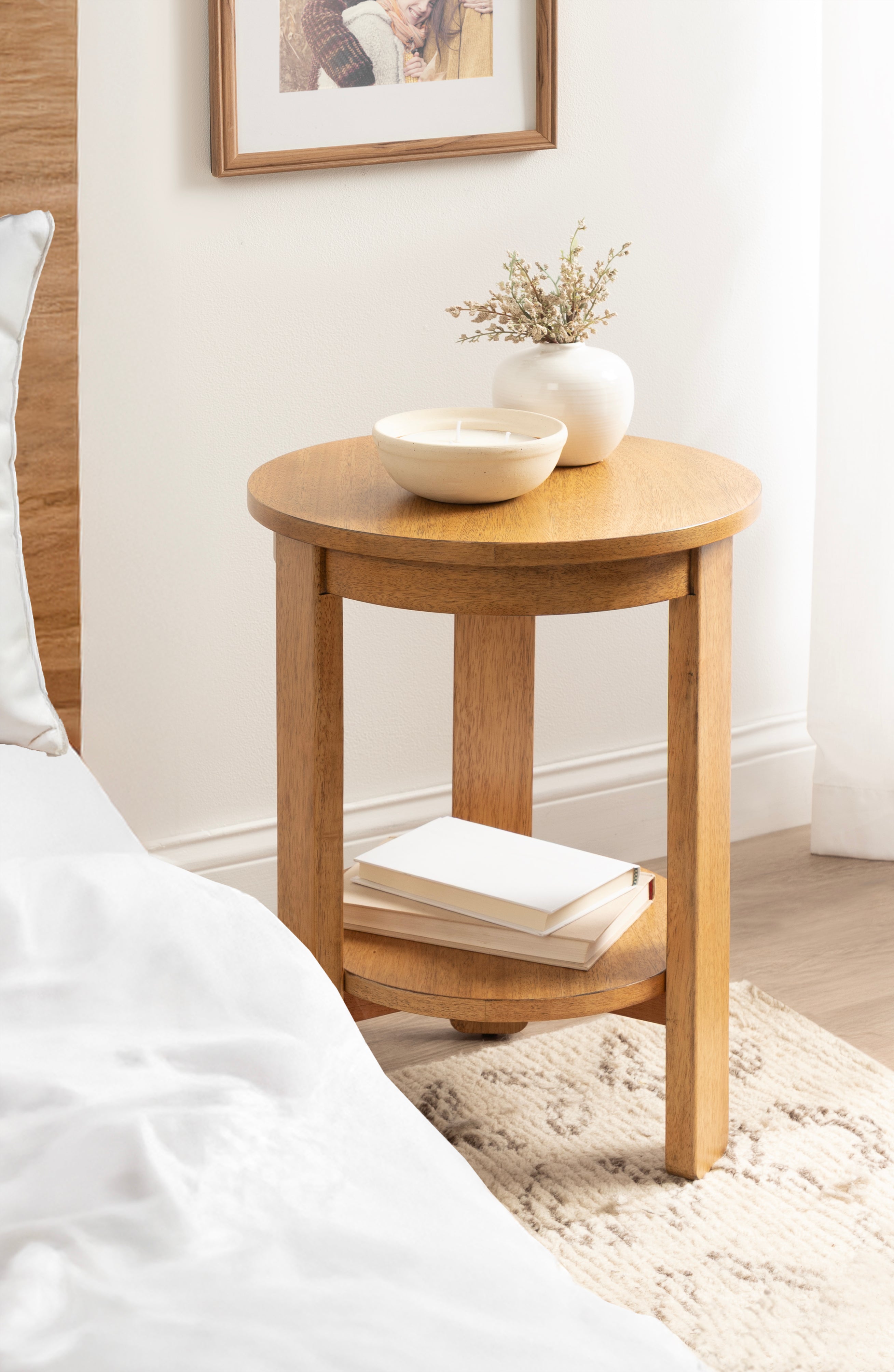 Foxford Round Wood Side Table