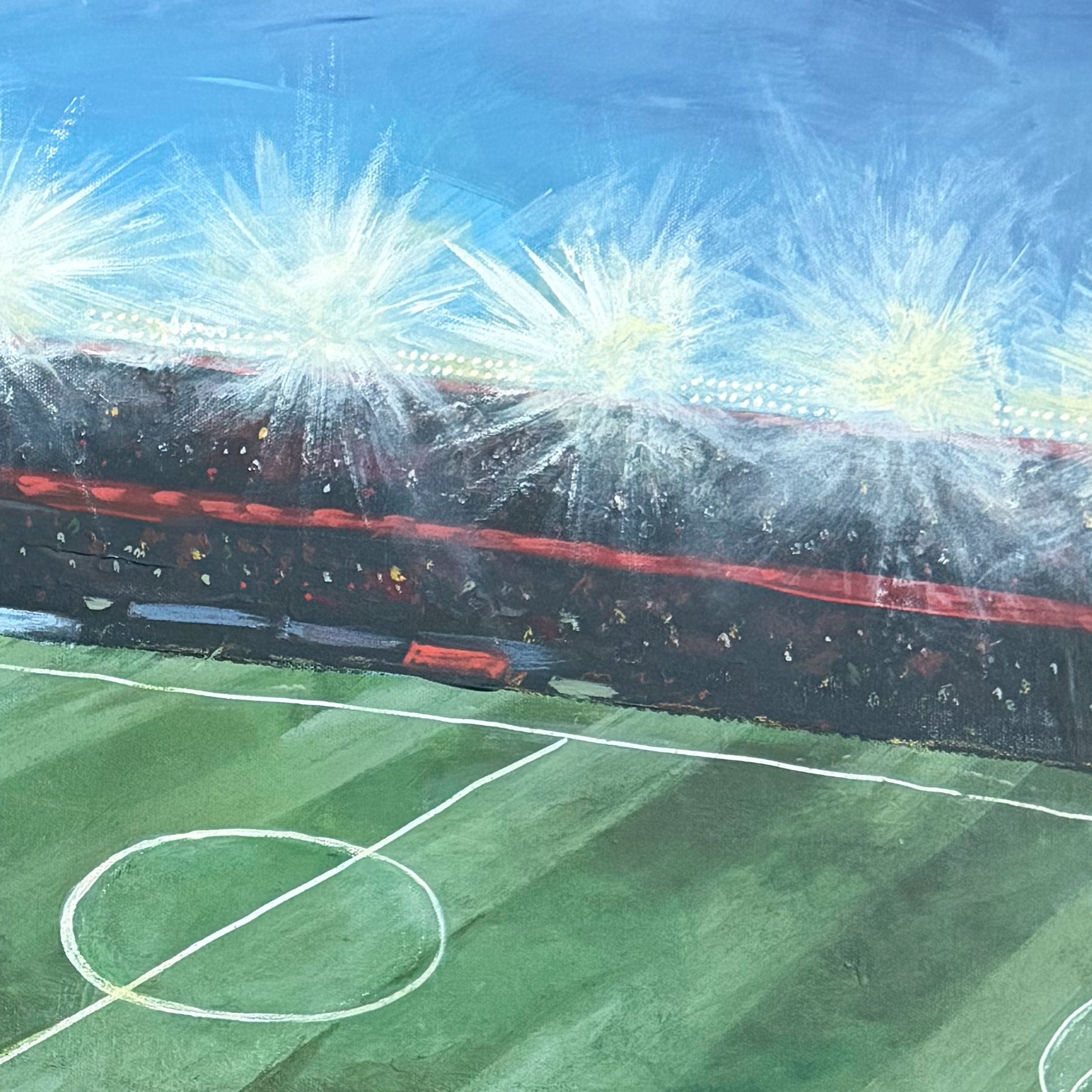Soccer Under the Lights Luxe Art Print