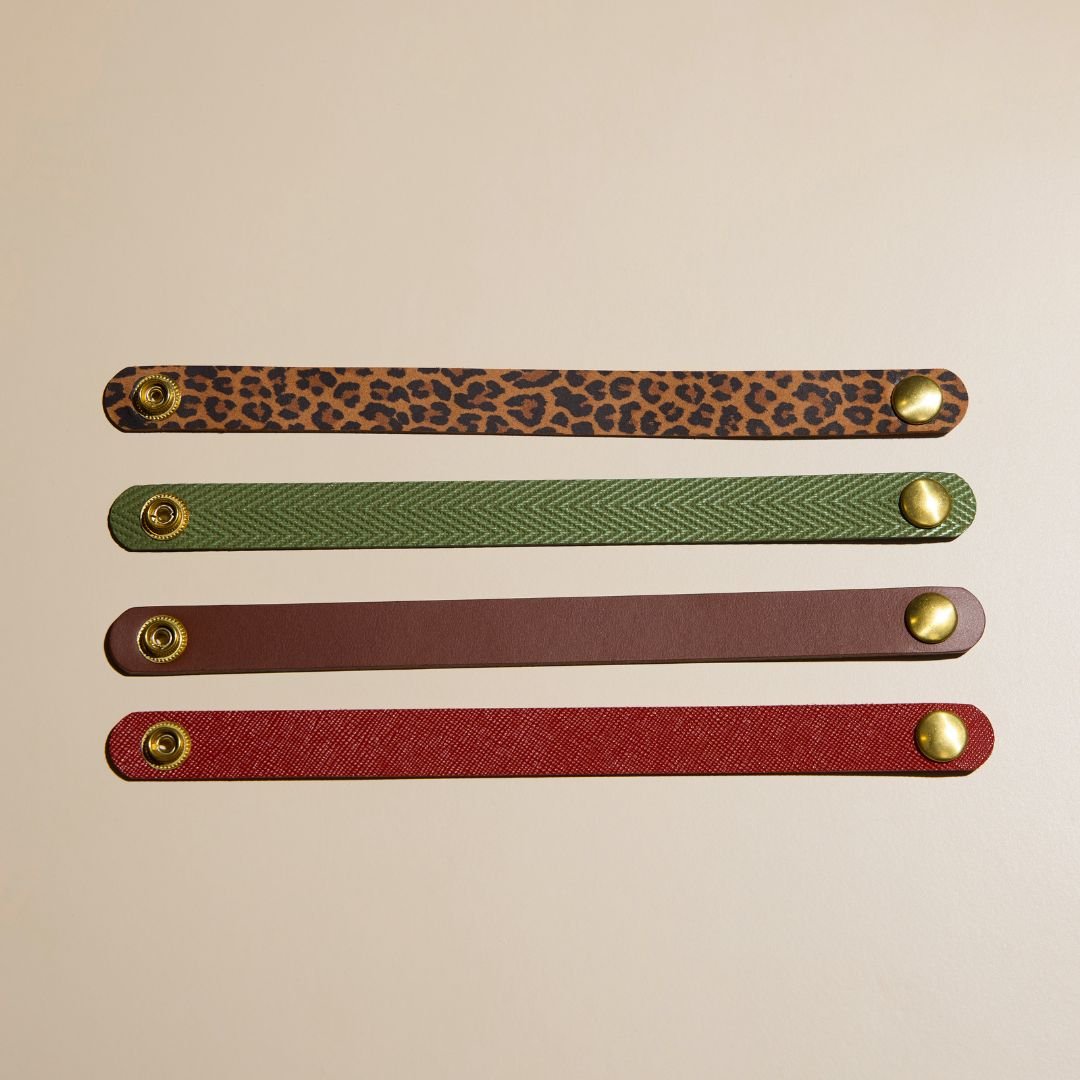 Brown Thin Leather Cuff Bracelet